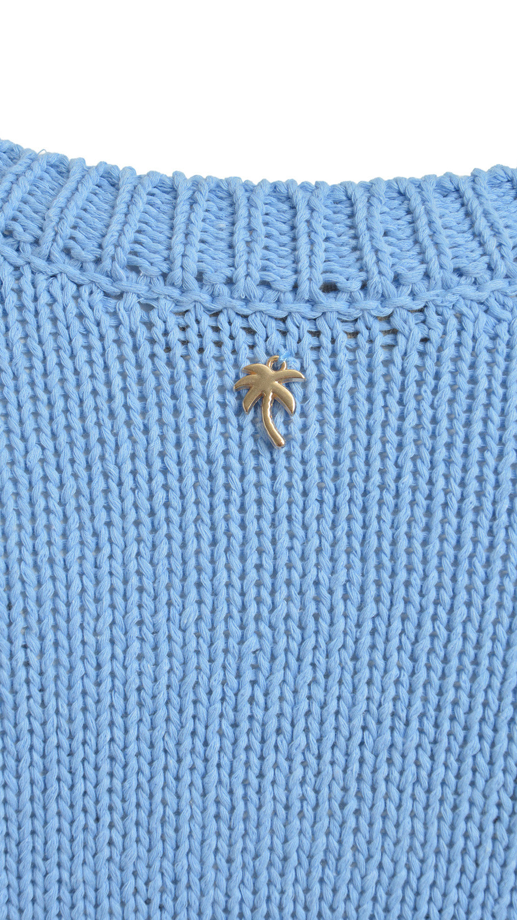 V-neck knit jumper | True Blue | by Smith & Soul