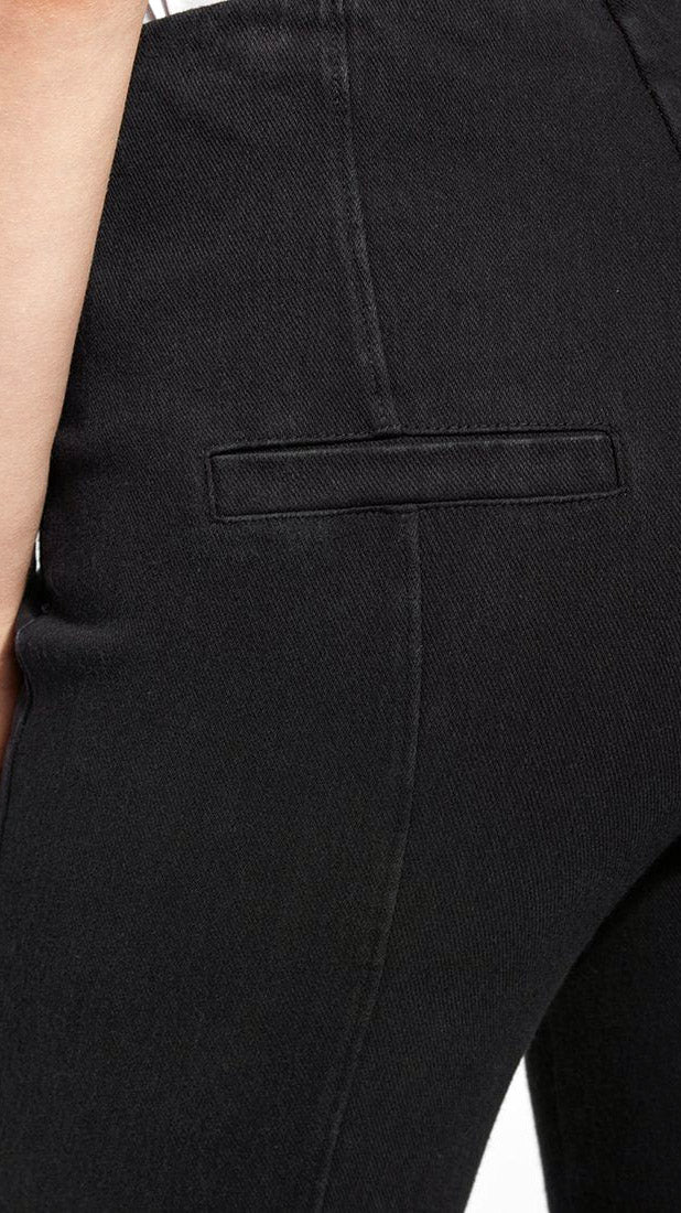 Pull-on seamed denim trouser | Black | by Lysse NY | AW25/6
