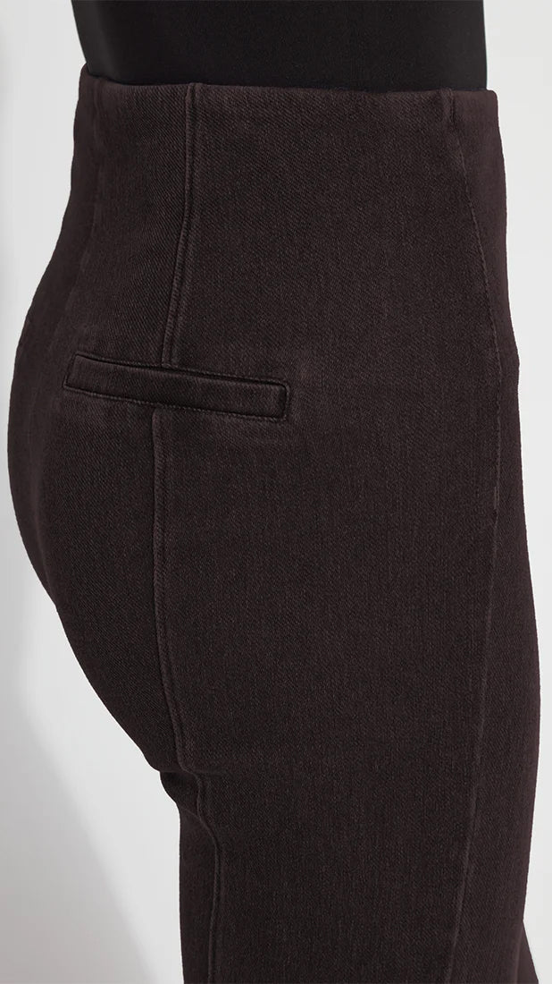 Pull-on seamed denim trouser | Double Espresso | by Lysse NY | new! AW26