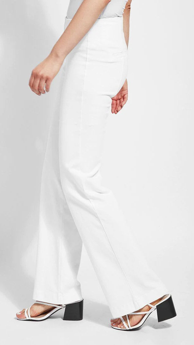 Pull-on seamed trouser denim | White | by Lysse NY | SS26