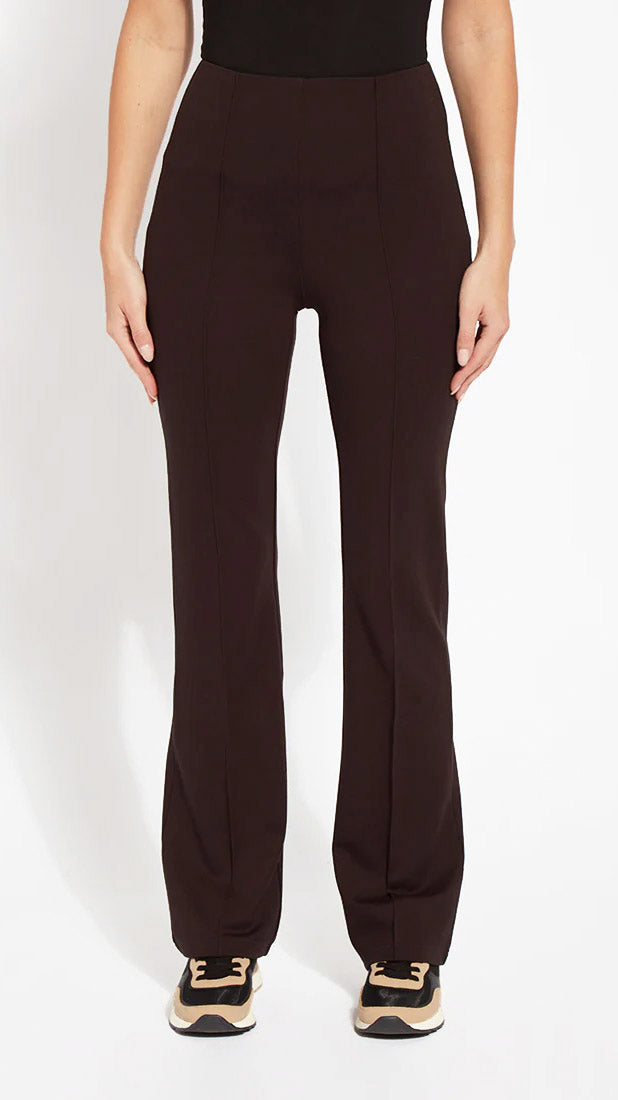 Wider-leg Ponte pants | Double Espresso | by Lysse NY | new! AW25