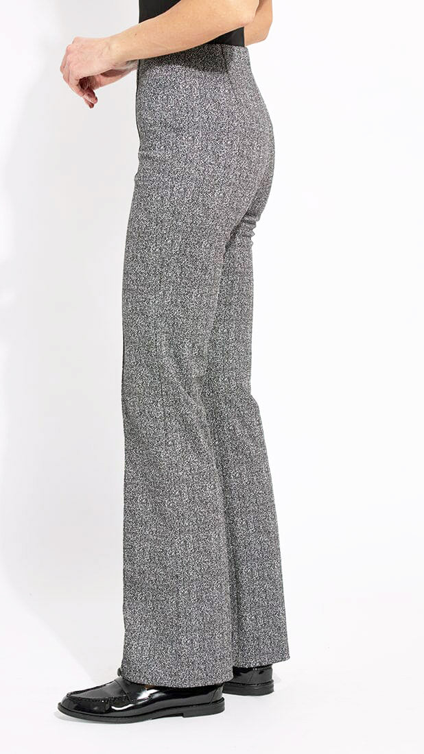 Fit & flare ponte jacquard pants | Smokey salt & pepper | by Lysse NY | new! AW25/6