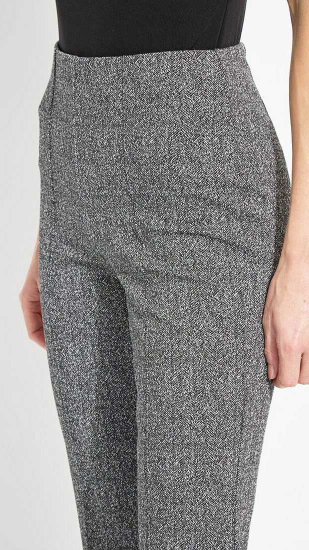 Fit & flare ponte jacquard pants | Smokey salt & pepper | by Lysse NY | new! AW25/6