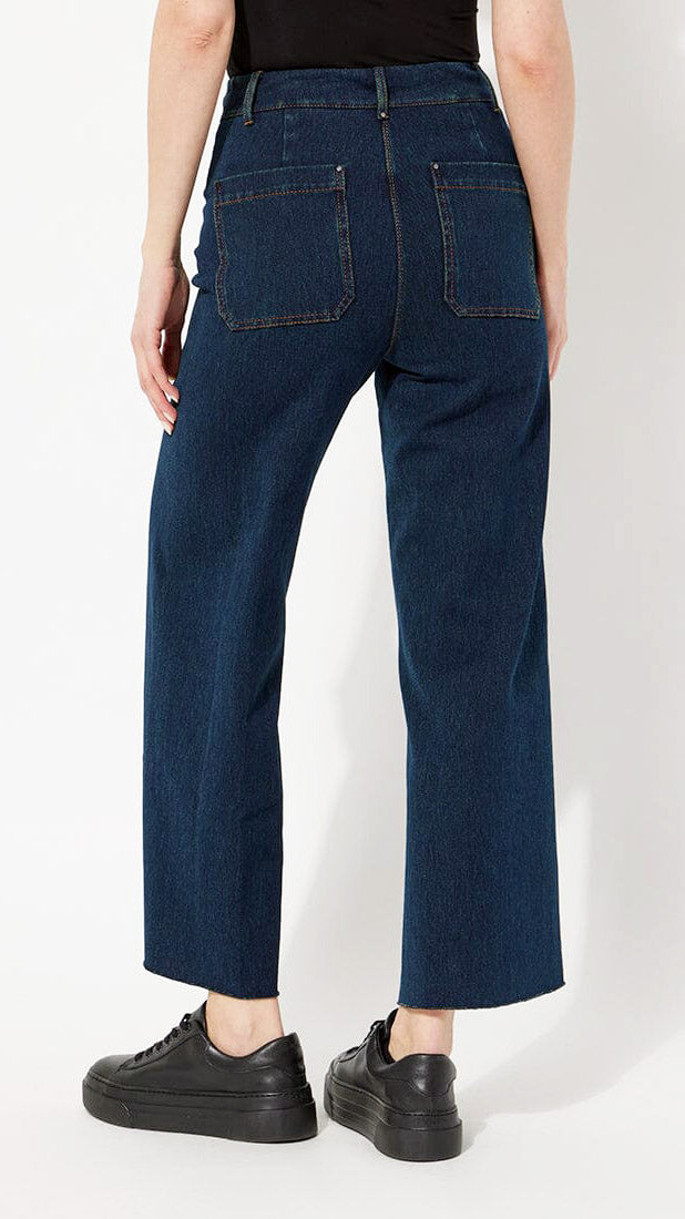 High-waist Wide-leg Denim Jeans | Indigo | by Lysse NY | NEW SS25
