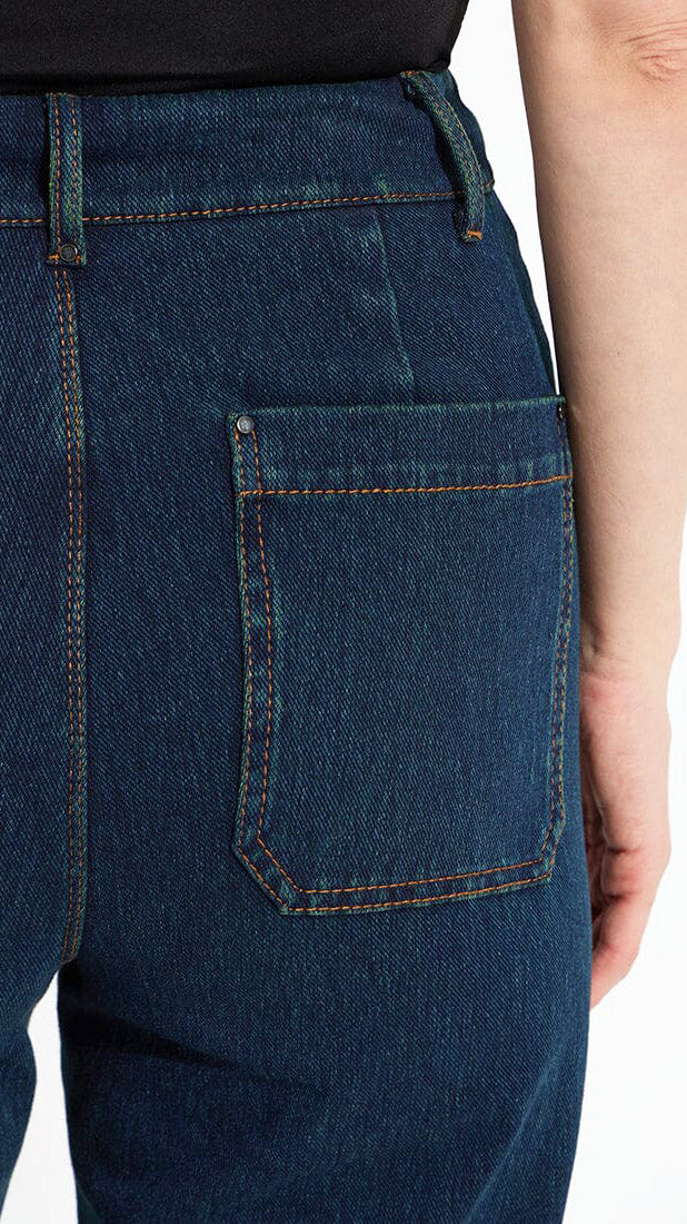 High-waist Wide-leg Denim Jeans | Indigo | by Lysse NY | NEW SS25