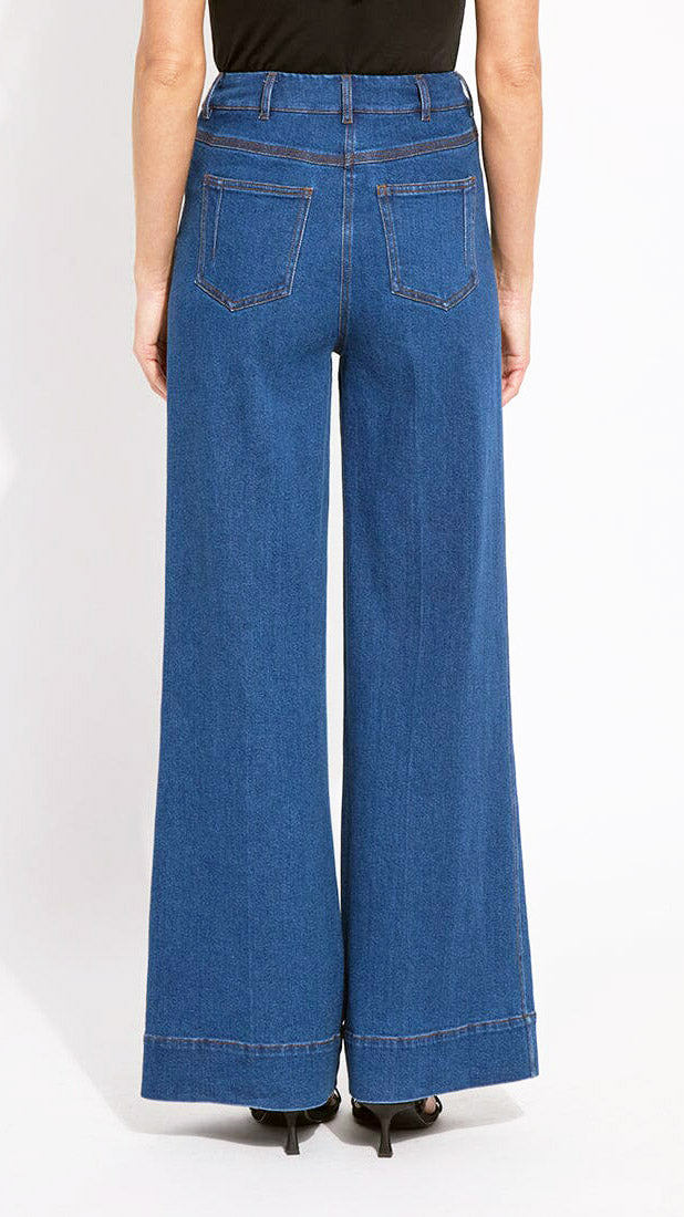 Studded wide leg eco-denim pants | Dark midwash | by Lysse NY | new! AW25/6