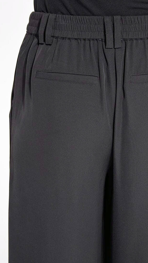 Pleated wide leg woven trouser | Black | by Lysse NY | new! AW25