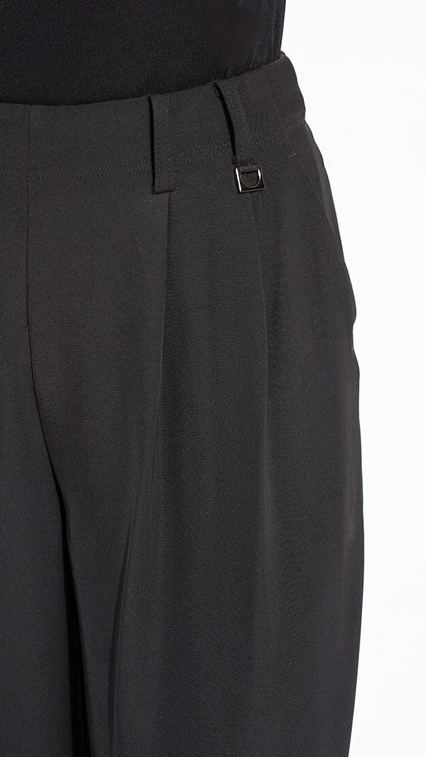 Pleated wide leg woven trouser | Black | by Lysse NY | new! AW25
