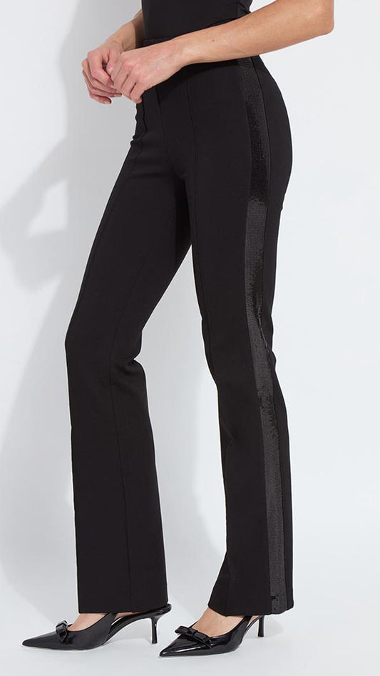 Sequin embellished ponte pull-on pants | Black | by Lysse NY | new! AW25