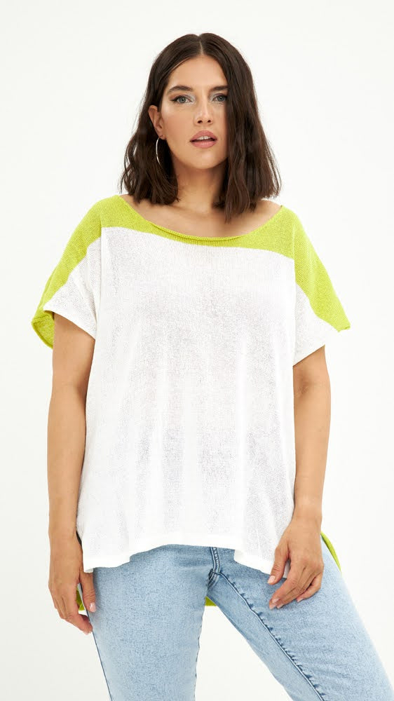 Woven short sleeve top by Mat (2 Colours)