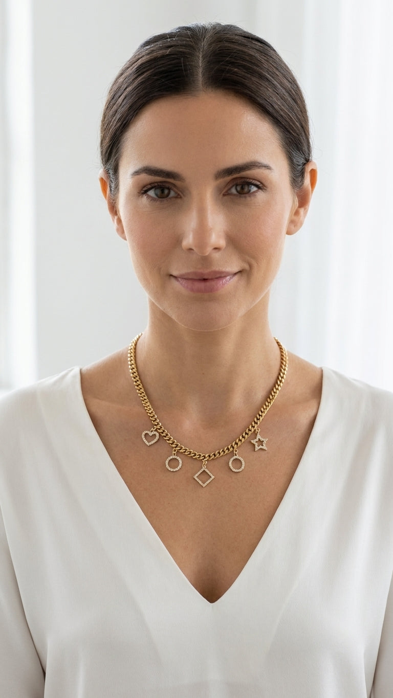Sophia short necklace | Gold