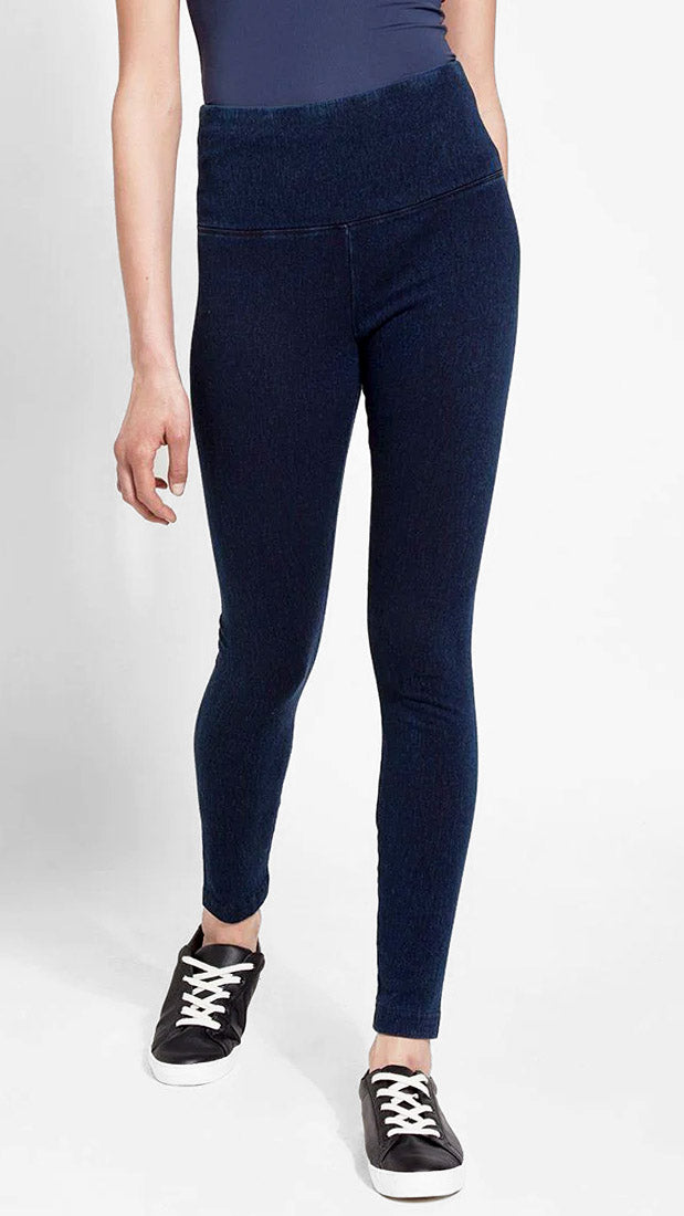 "6175" high-waist denim leggings | Indigo | by Lysse NY | AW25/6