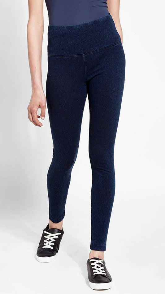 High-waist Denim 6175 Lysse Leggings (Indigo)