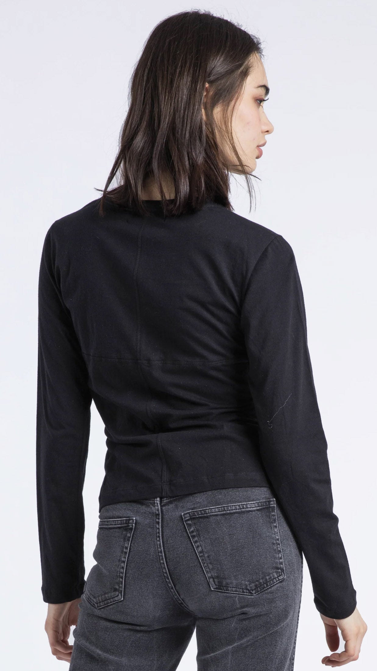Time drape LS top | Black | by Religion