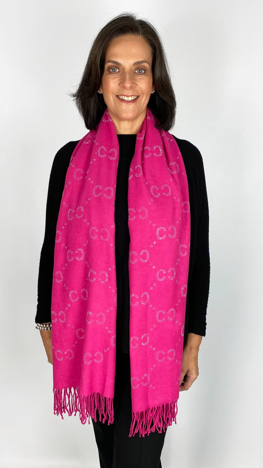 Designer-inspired bling tassel scarf | 4 Colours | by Malissa J