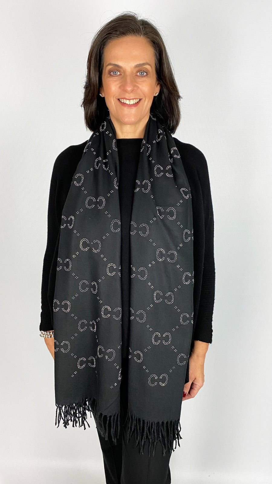 Designer-inspired bling tassel scarf | 4 Colours | by Malissa J