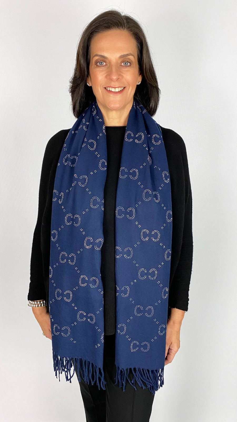 Designer-inspired bling tassel scarf | 4 Colours | by Malissa J