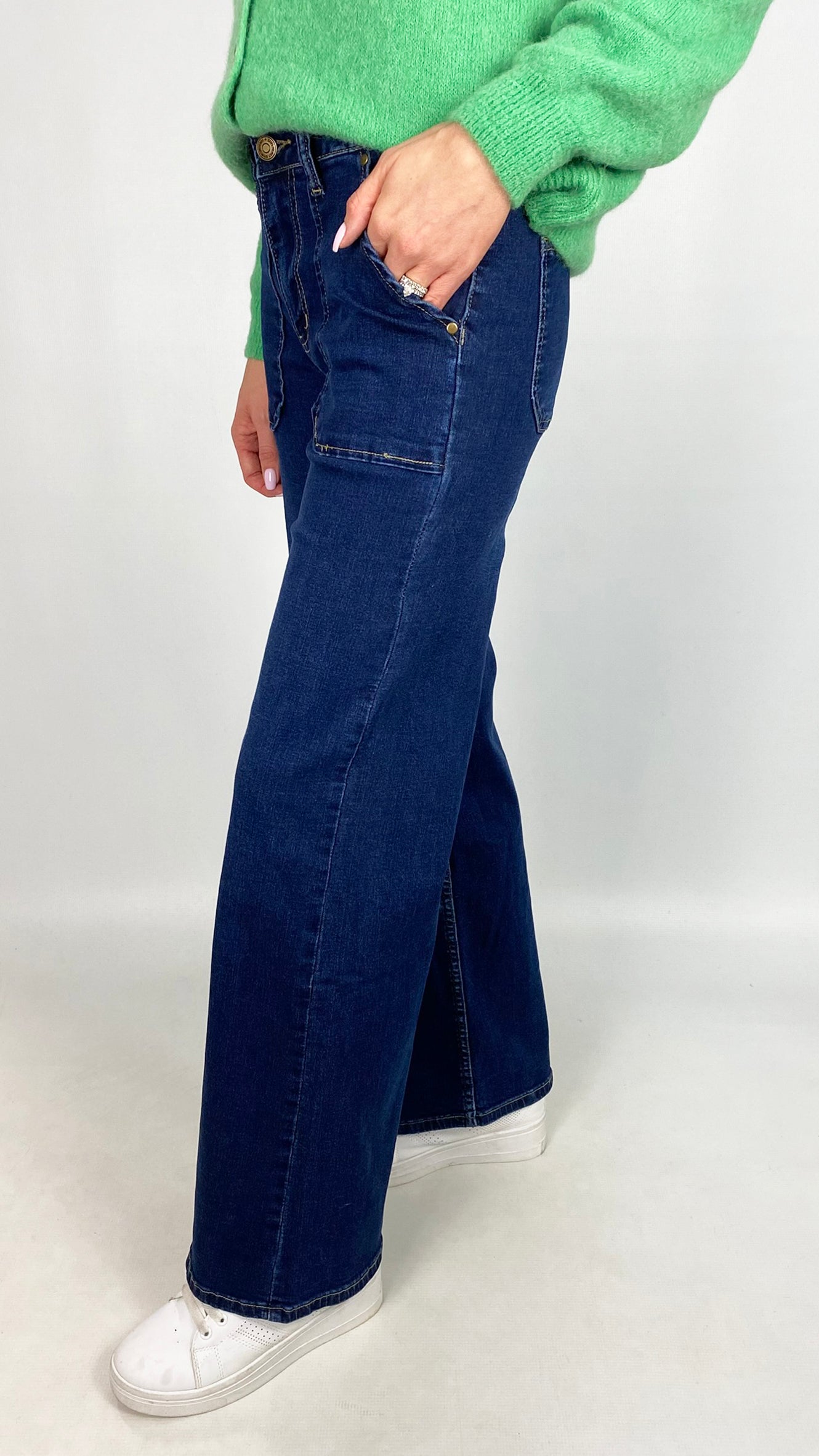 Toxik feature pocket wide-leg stretch jeans | 2 Colours