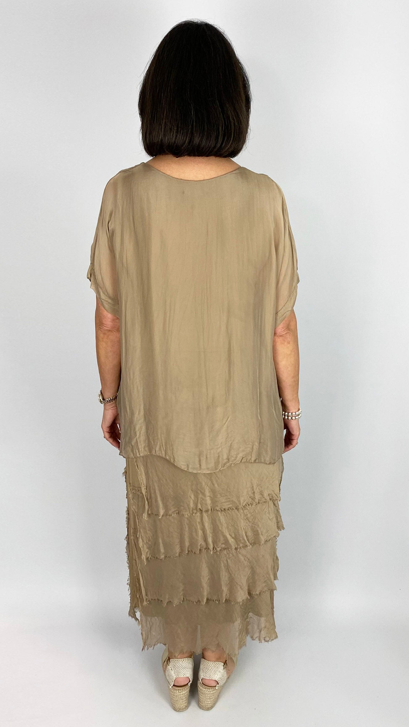 Silk tiered dress | 2 Colours