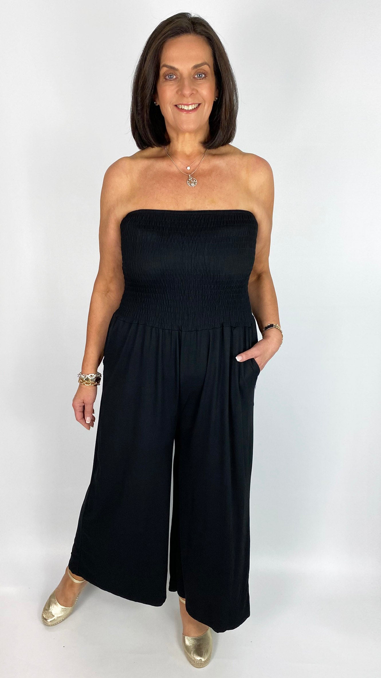 Jersey bandeau jumpsuit | 2 Colours