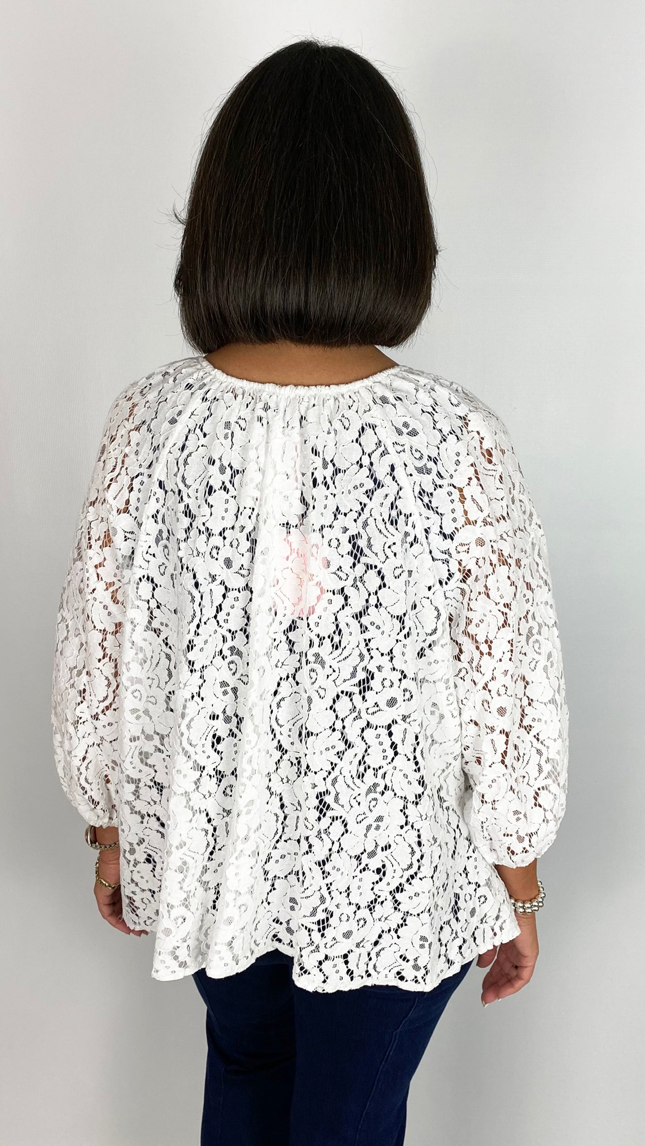 Lace tie-or-not blouse | 3 Colours