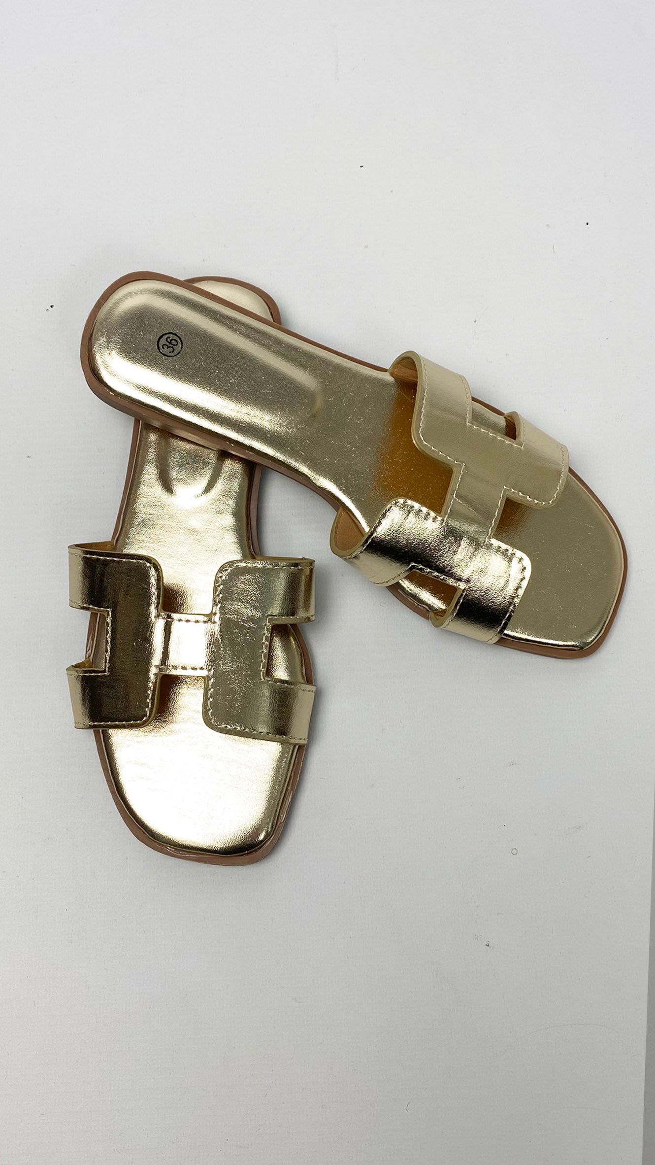 Metallic designer-inspired sandal | 2 Colours