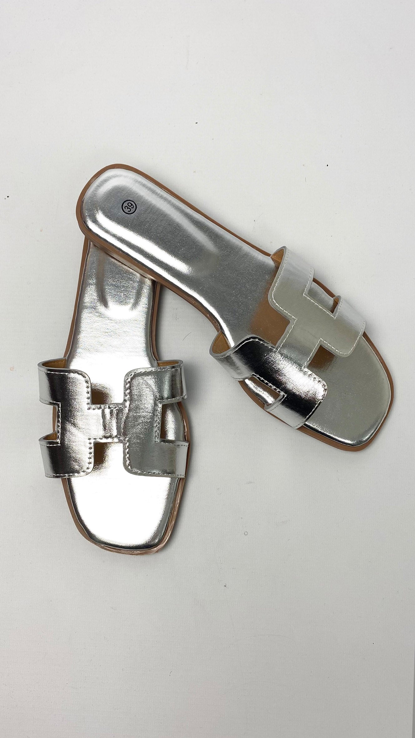 Metallic designer-inspired sandal | 2 Colours