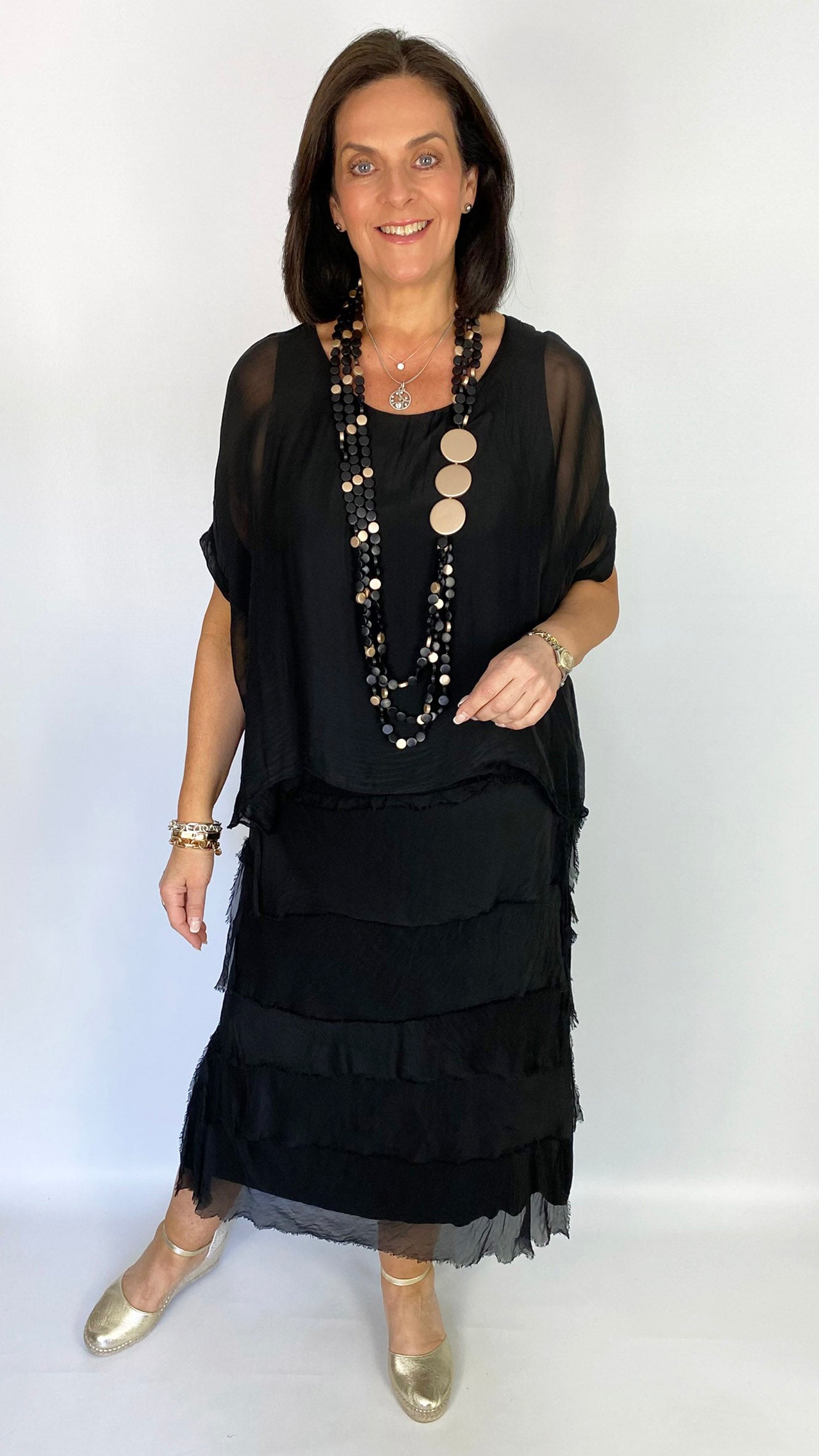 Silk tiered dress | 3 Colours