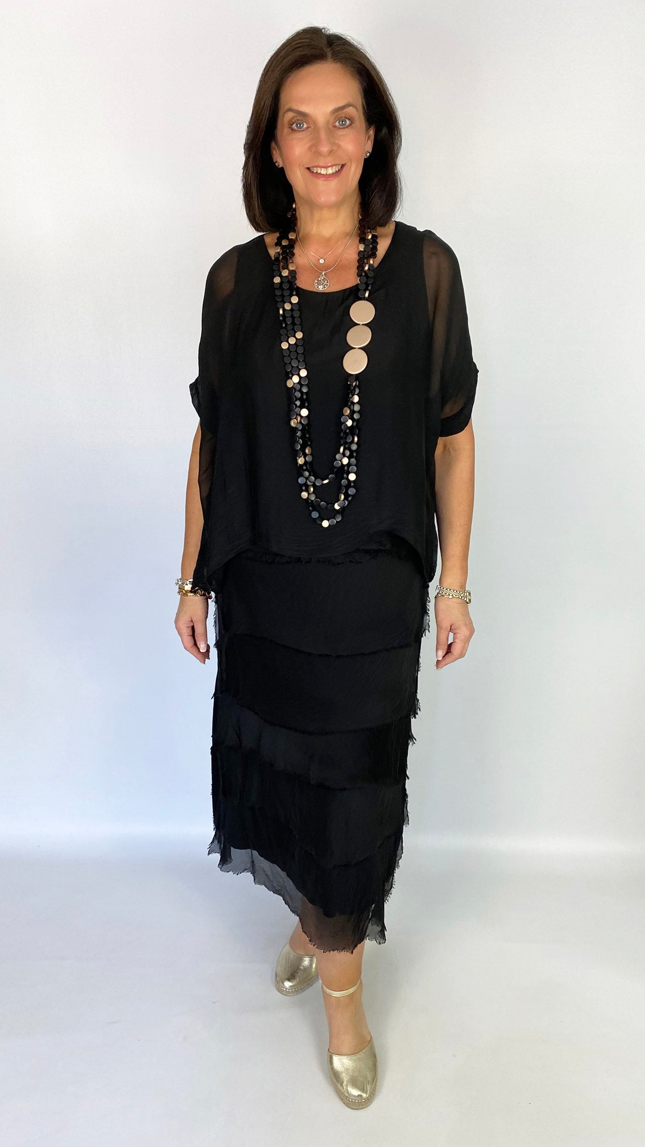 Silk tiered dress | 3 Colours