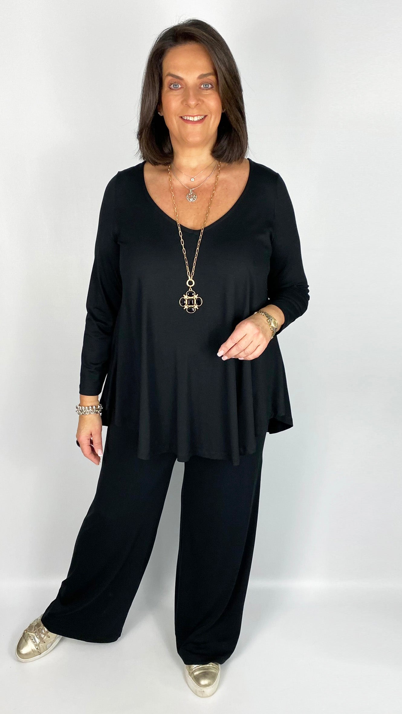 Lurex on/off the shoulder top (2 Colours)