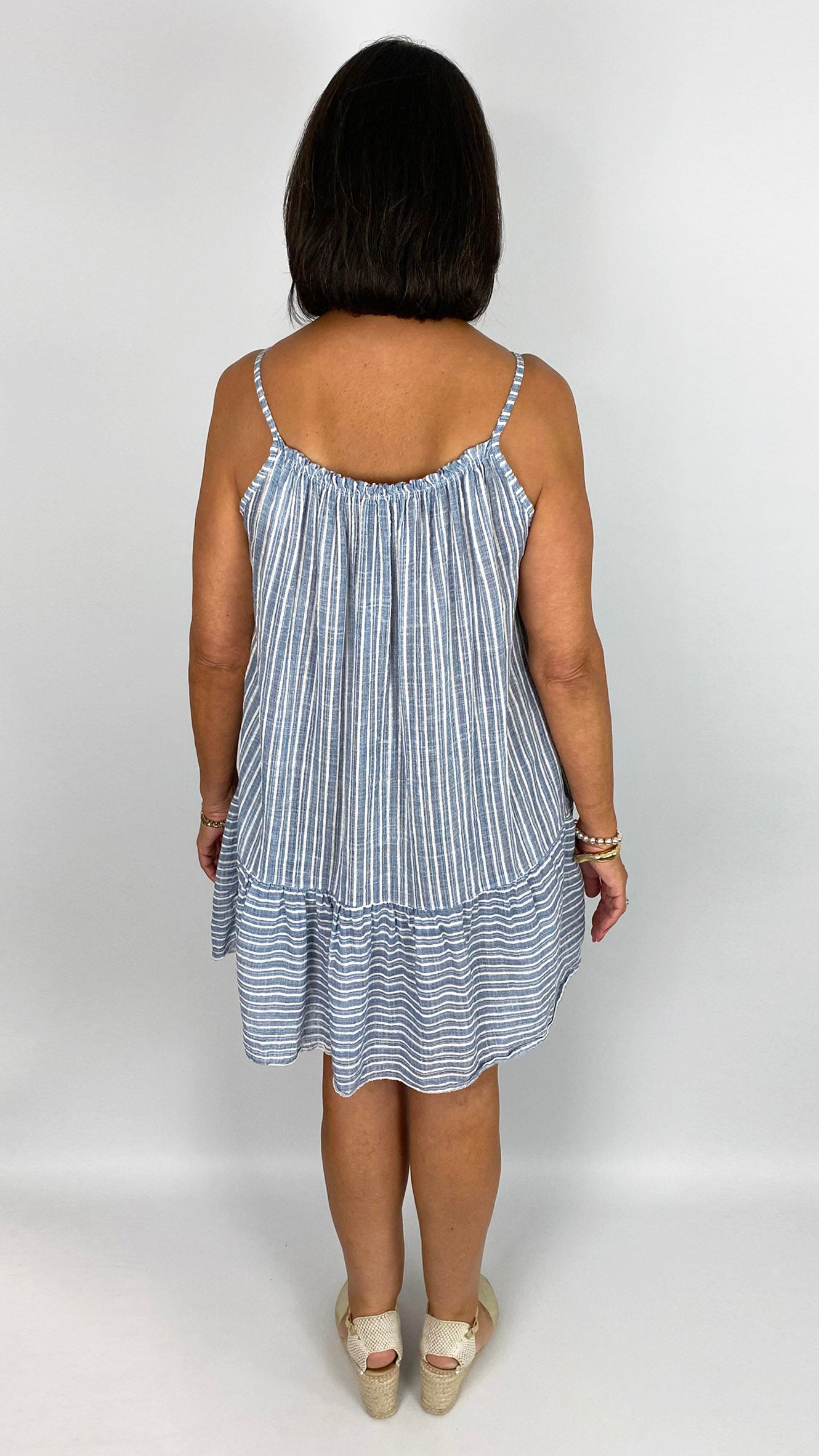 Strappy stripe cotton mix sundress | 5 Colours | last 1s