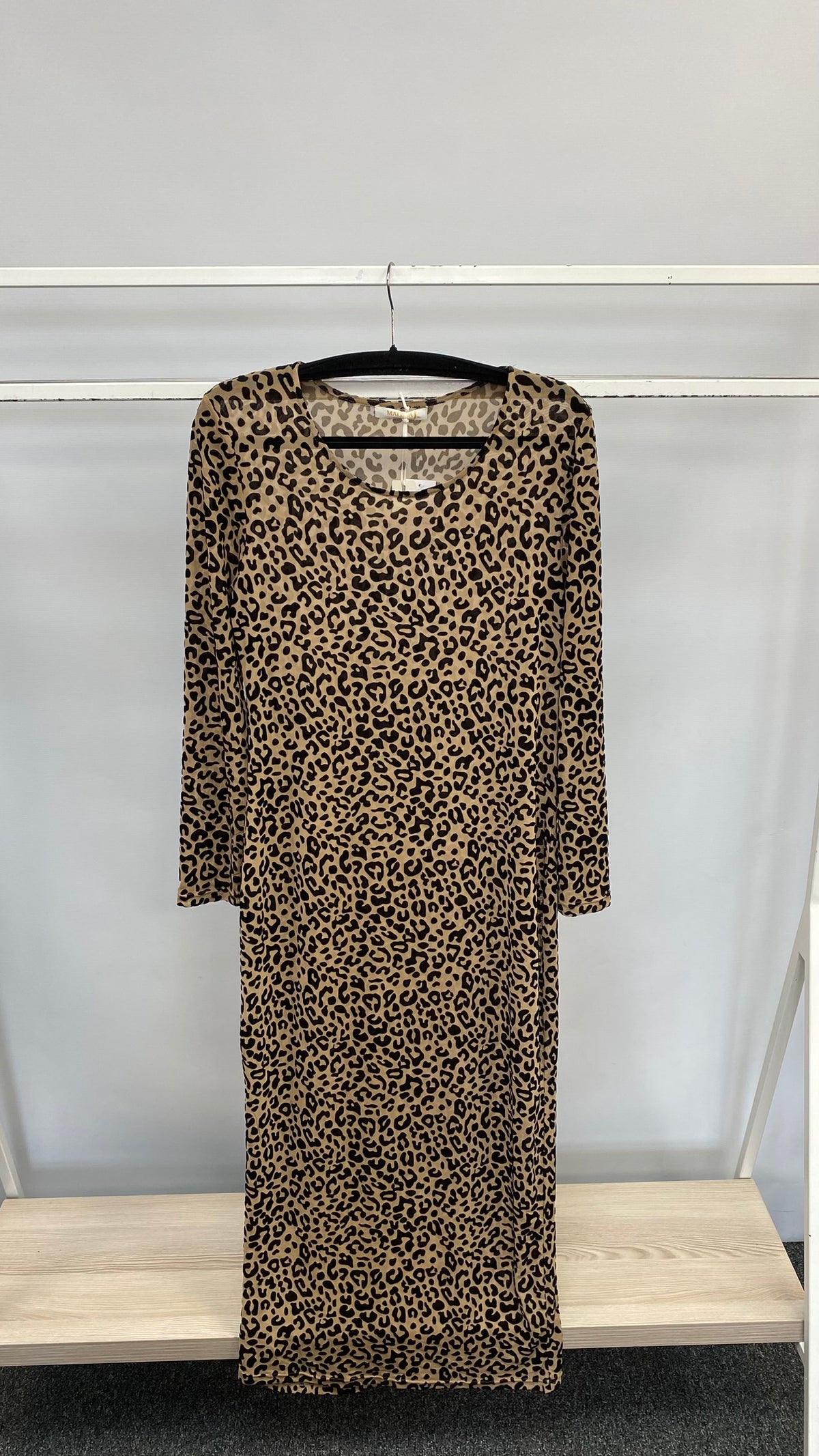 Devore & mesh AP long sleeve dress | Natural AP | by Malissa J