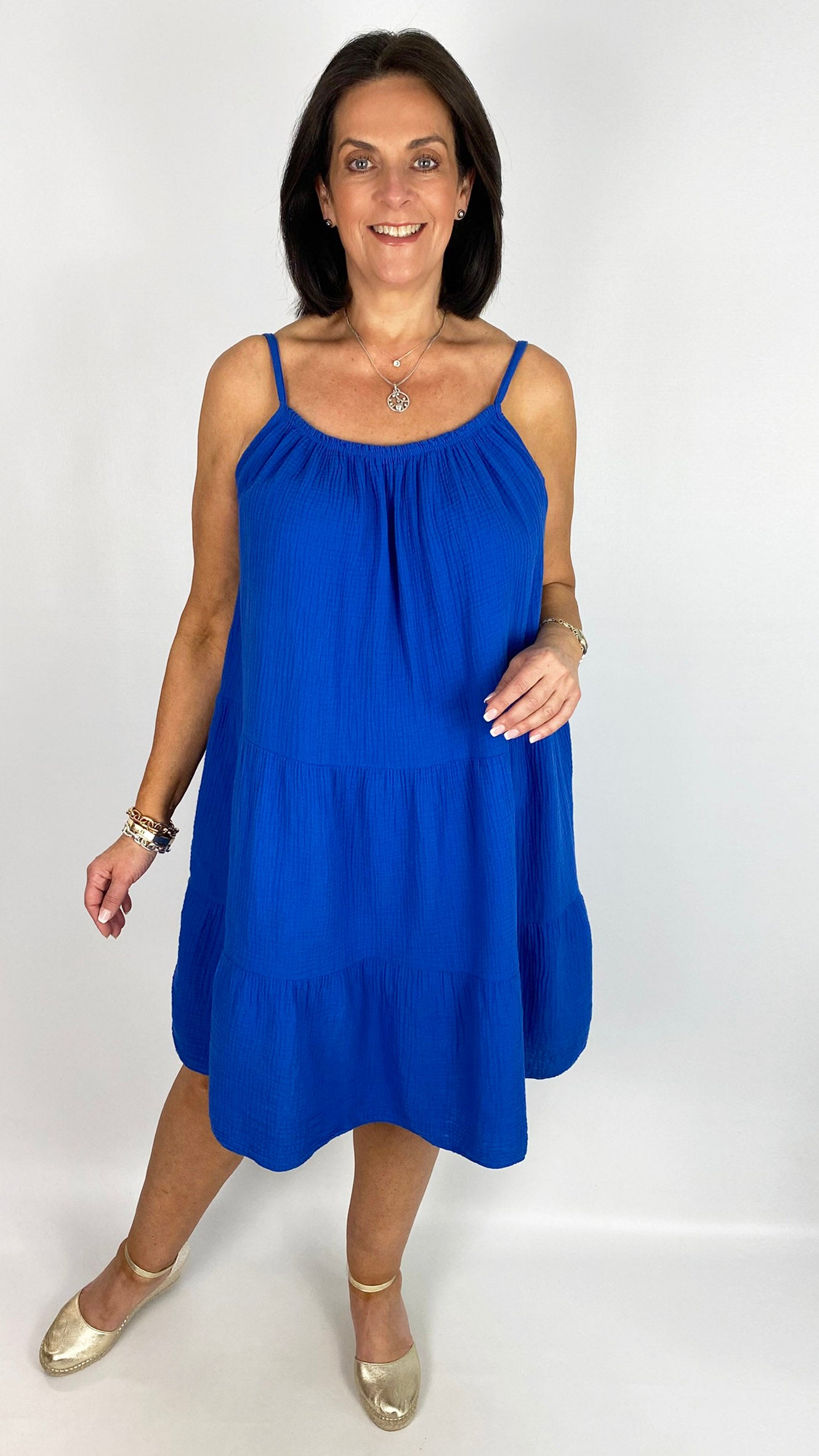 Cheesecloth tiered midi strappy sundress | 4 Colours | back in!