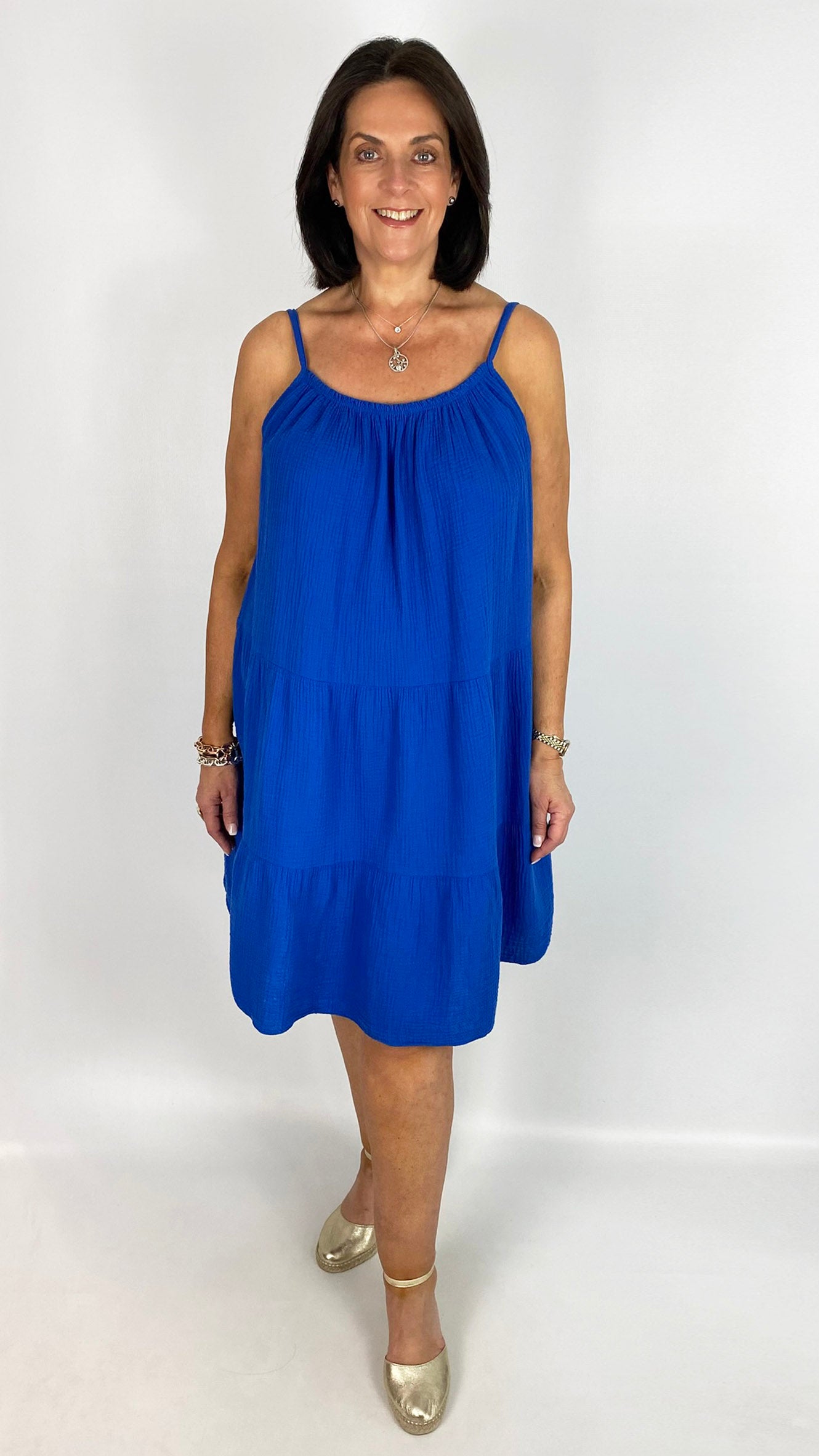 Cheesecloth tiered midi strappy sundress | 4 Colours | back in!