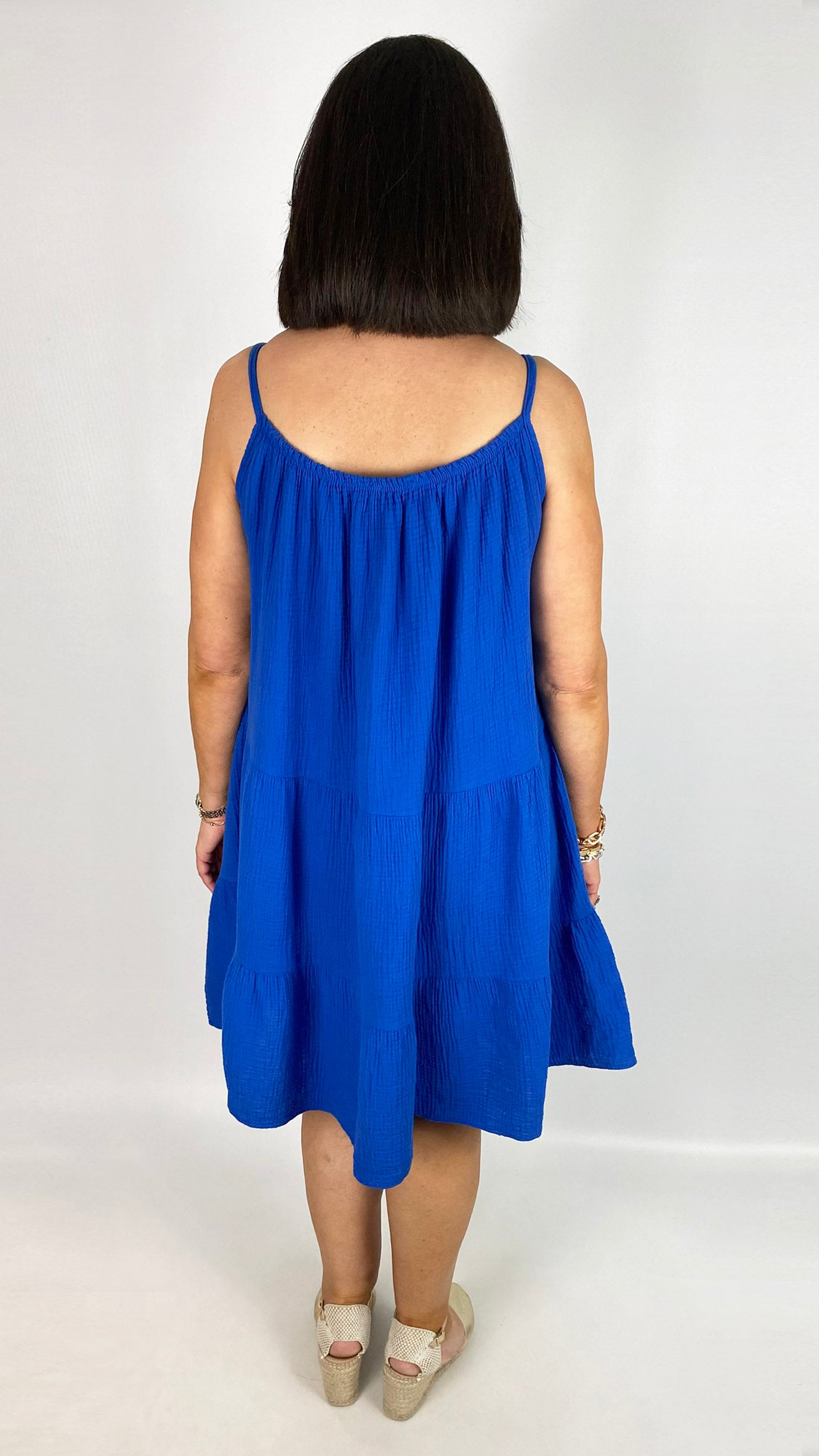 Cheesecloth tiered midi strappy sundress | 4 Colours | back in!