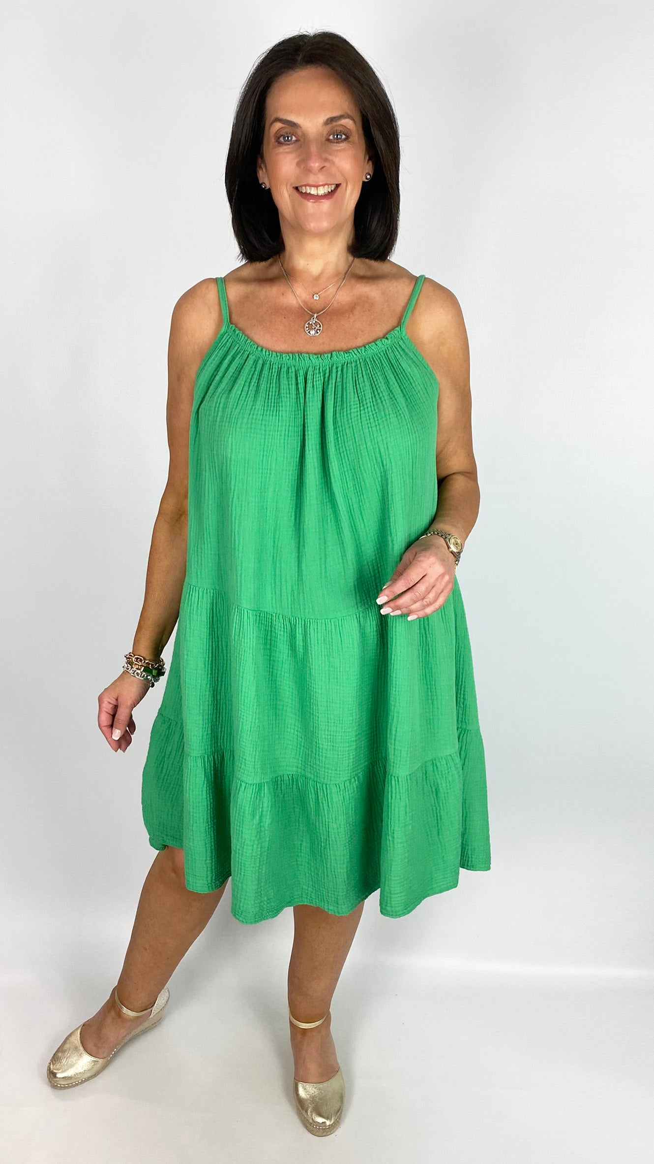 Cheesecloth tiered midi strappy sundress | 4 Colours | back in!
