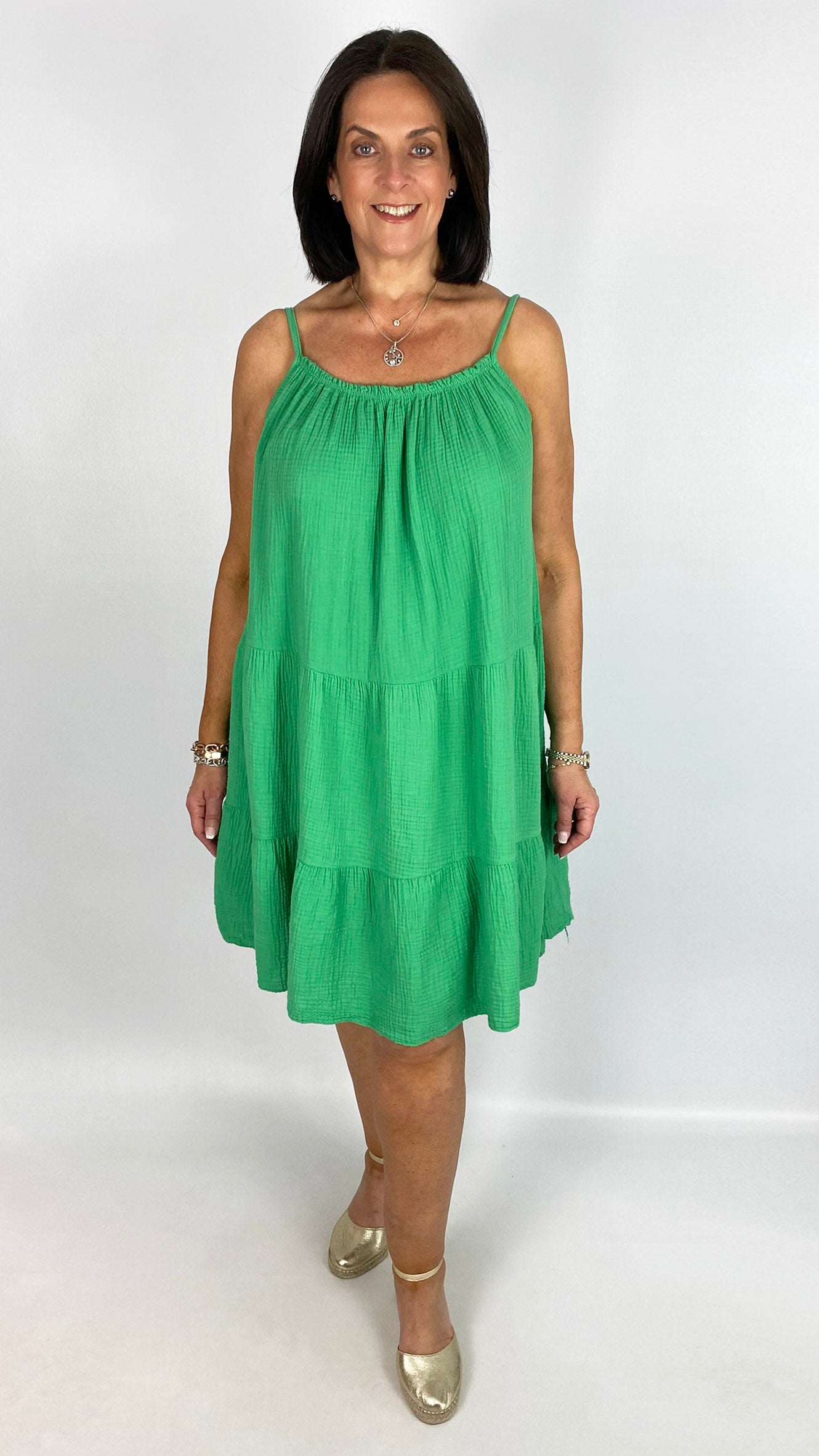Cheesecloth tiered midi strappy sundress | 4 Colours | back in!
