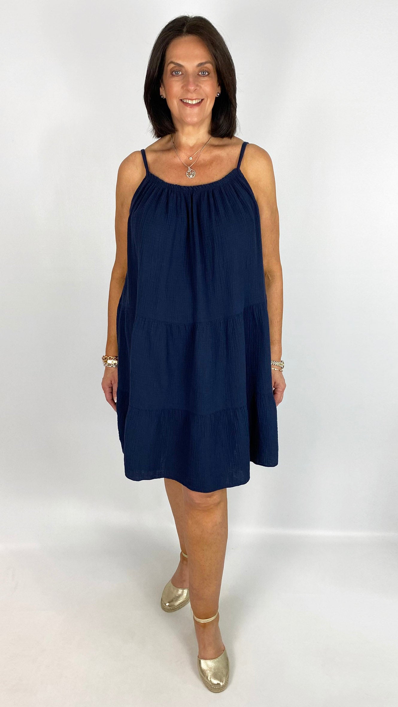 Cheesecloth tiered midi strappy sundress | 4 Colours | back in!