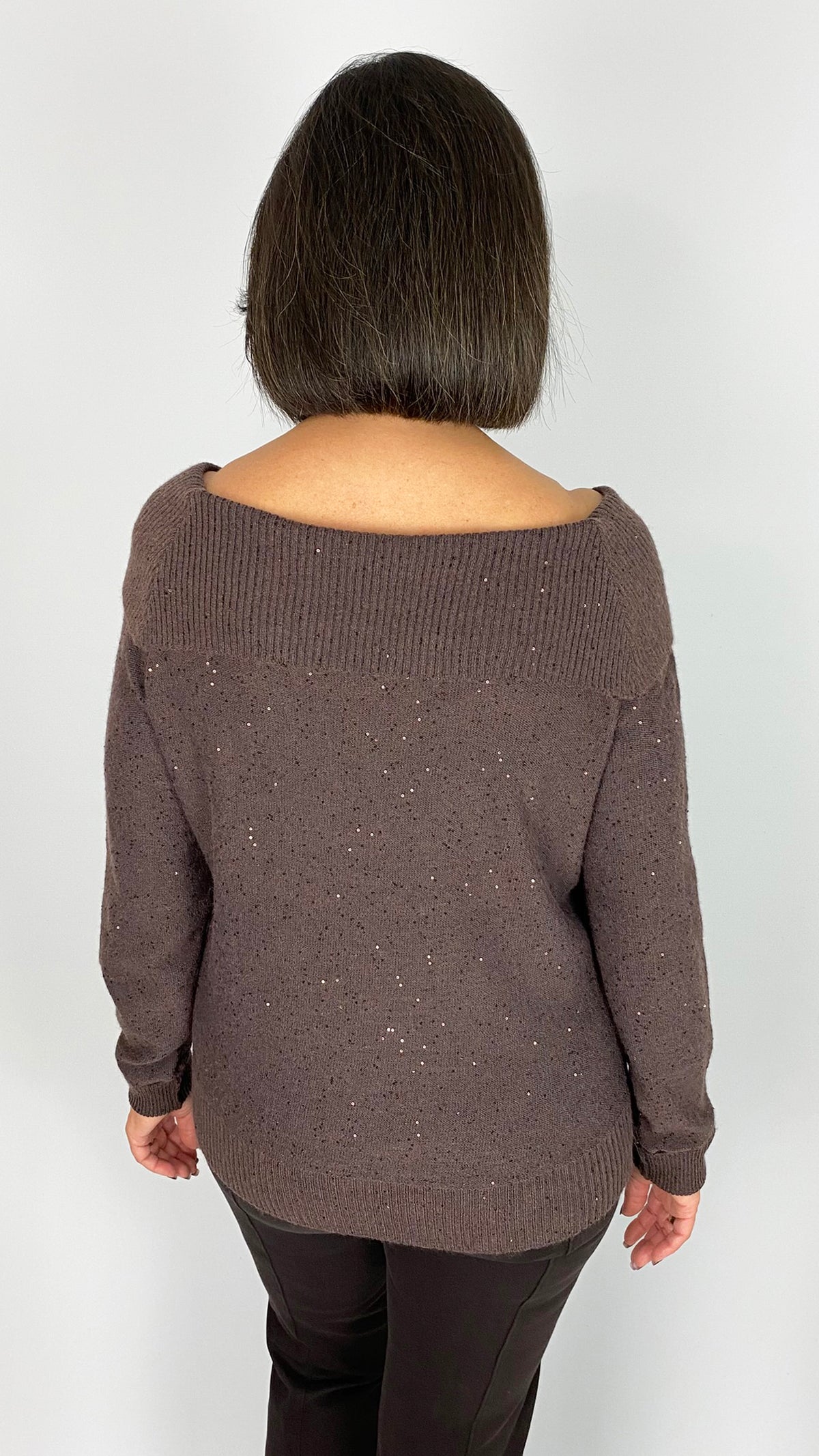 Sequin knit bardot jumper | 3 Colours | by Malissa J