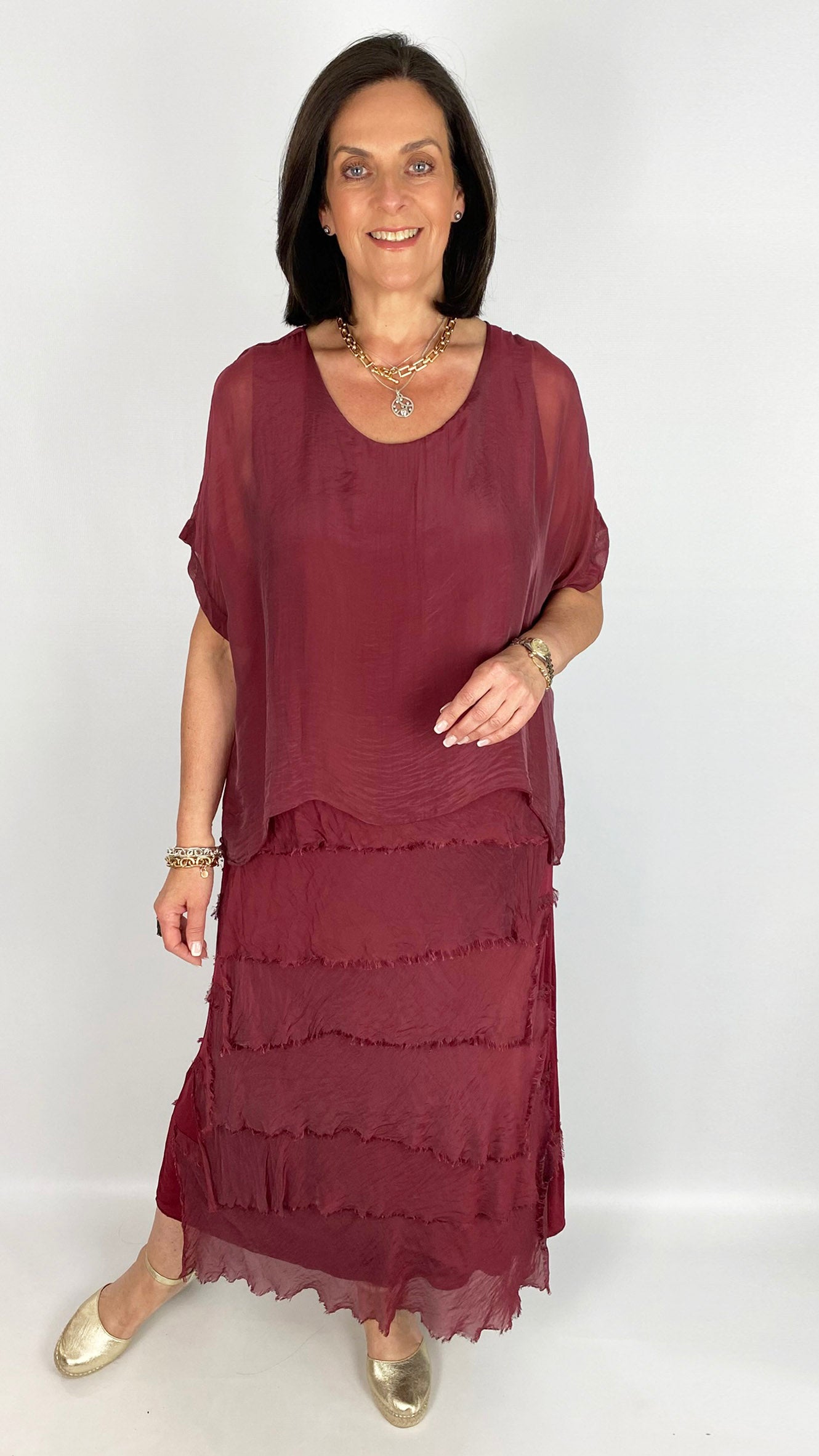 Silk tiered dress | 3 Colours
