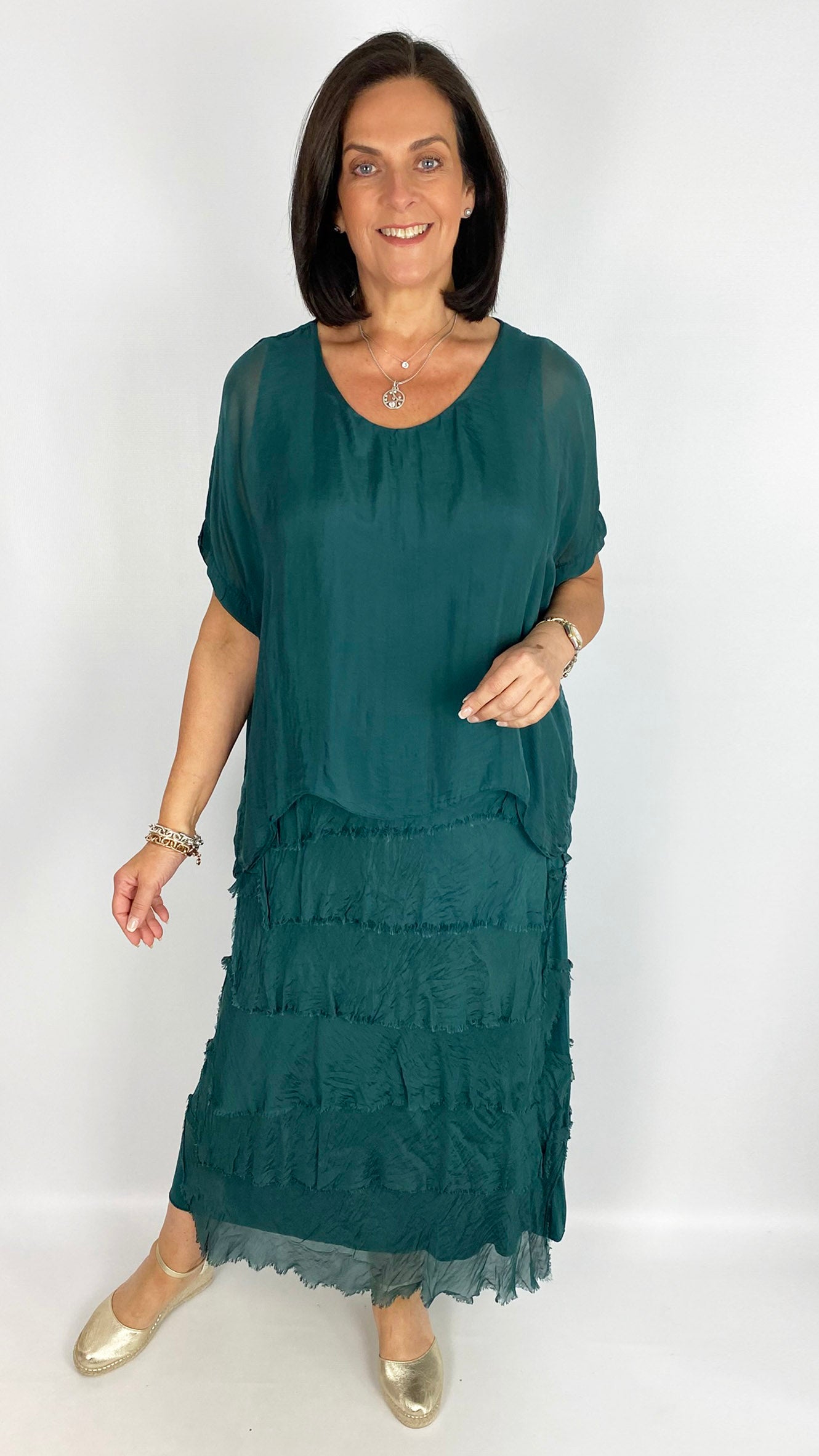 Silk tiered dress | 3 Colours