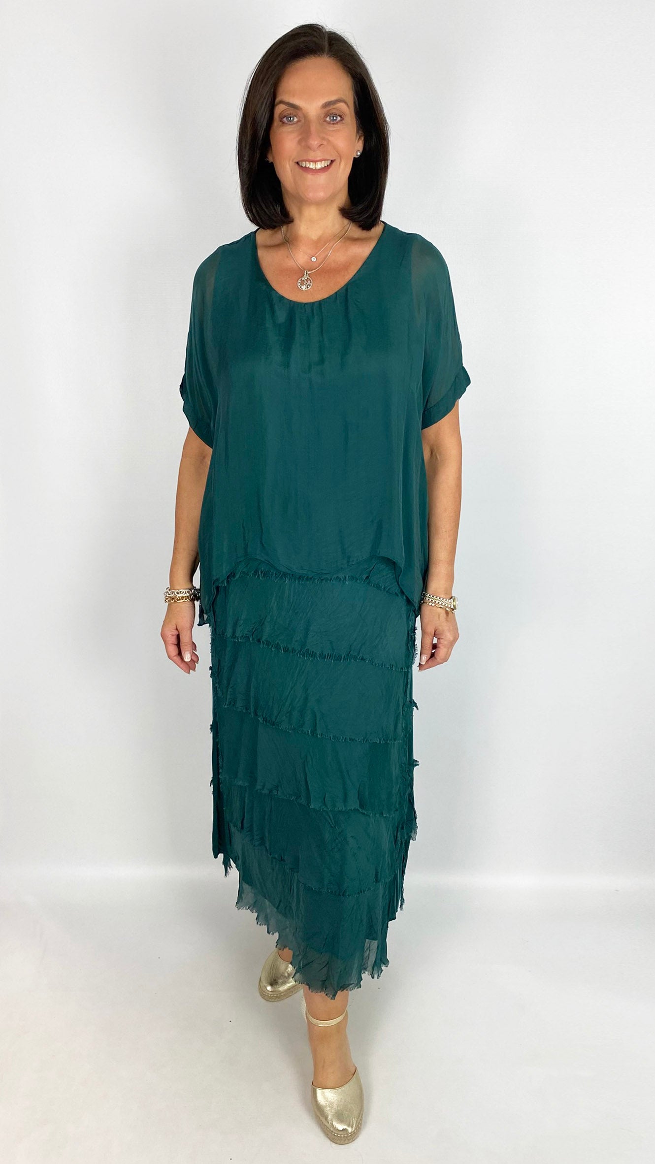 Silk tiered dress | 3 Colours