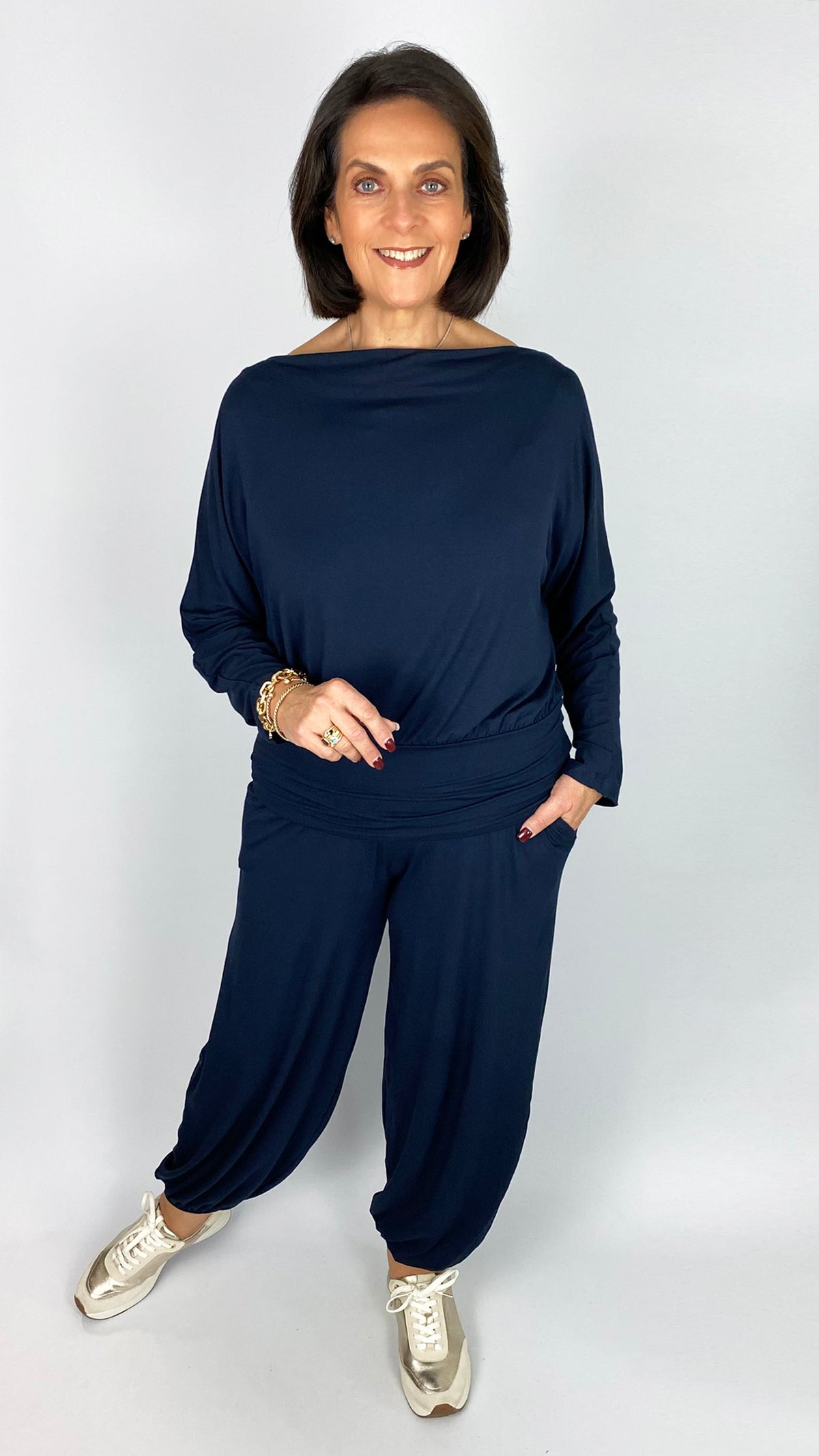 Slash neck magic top & harem trouser set | 3 Colours | last 1