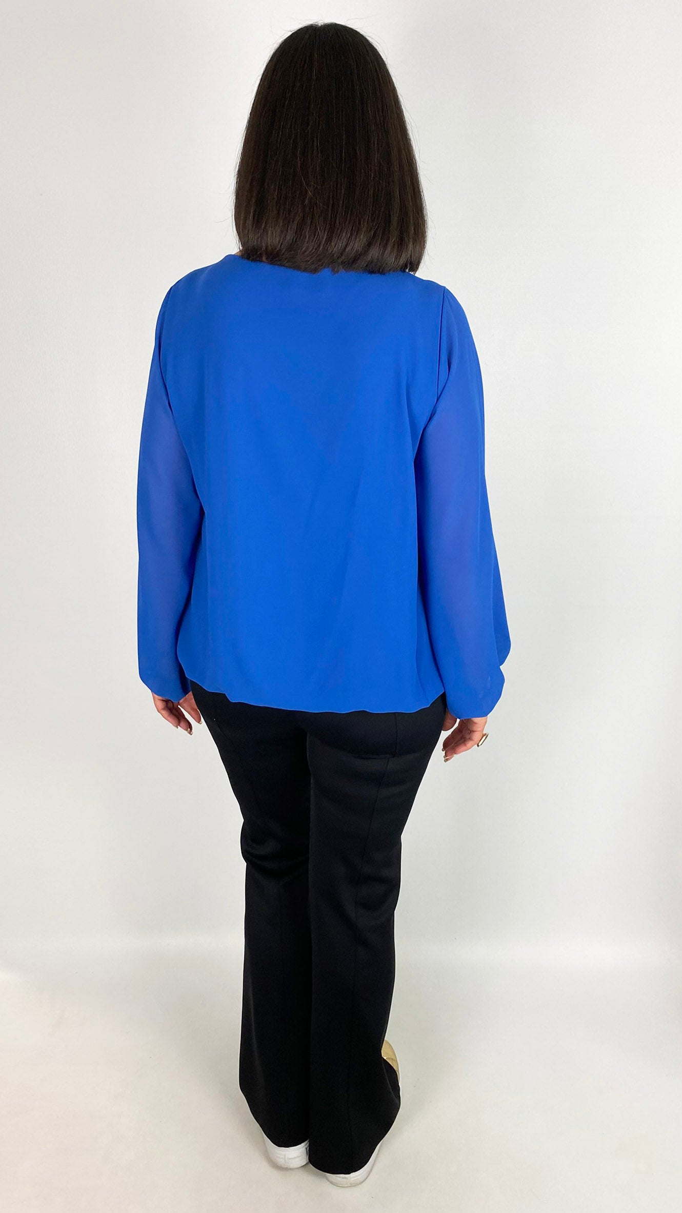 Gathered hem chiffon top | 6 Colours