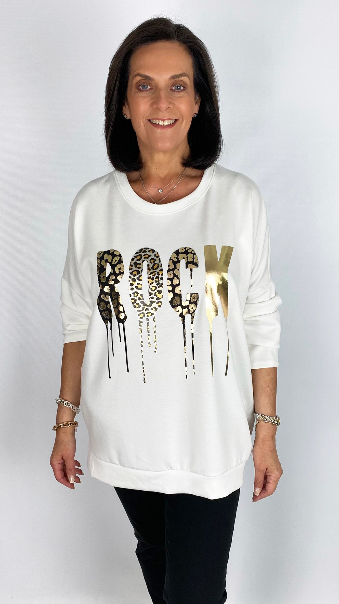 Lightweight silky soft zip-back AP 'ROCK' sweatshirt | 7 Colours