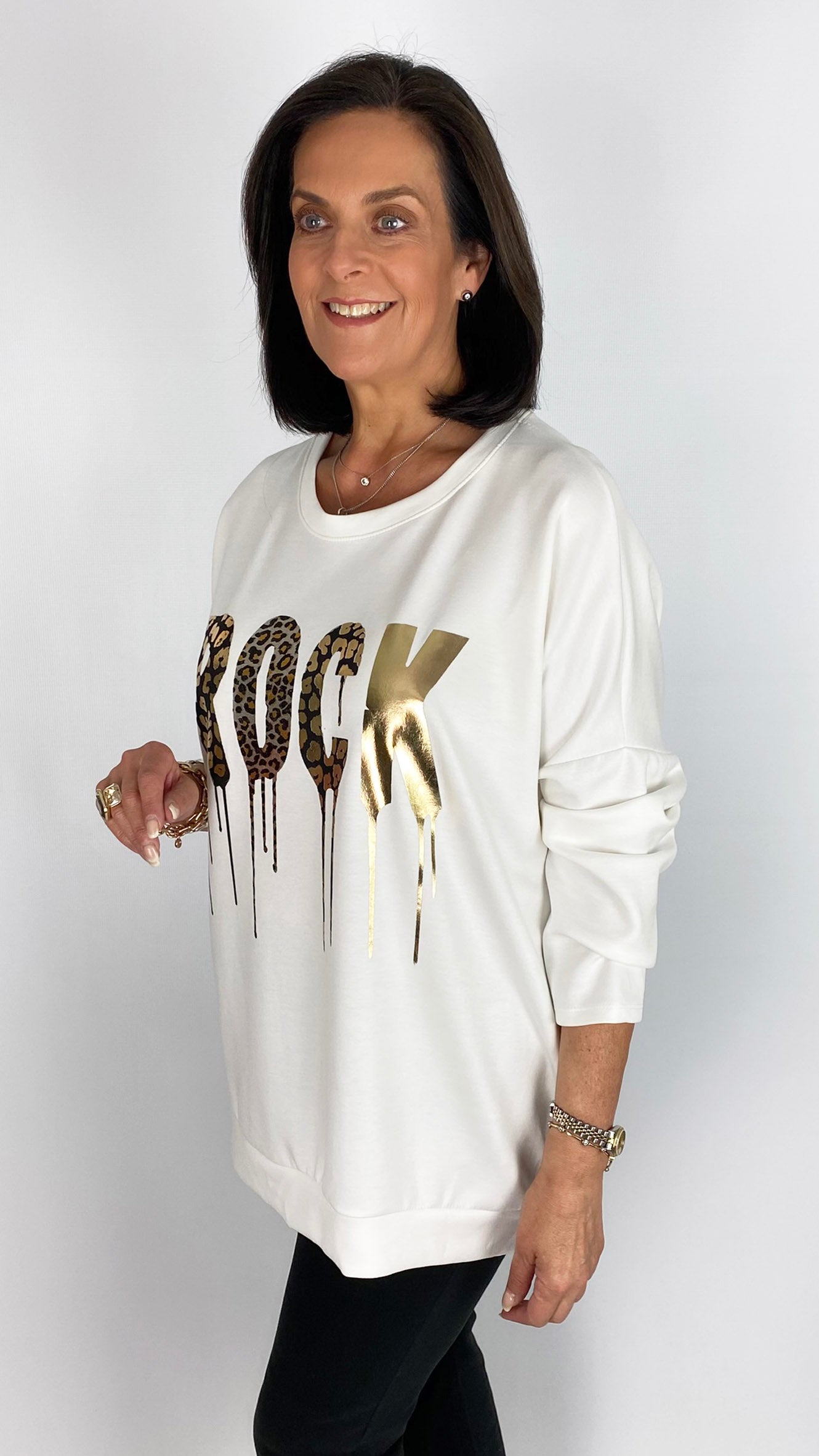 Lightweight silky soft zip-back AP 'ROCK' sweatshirt | 7 Colours