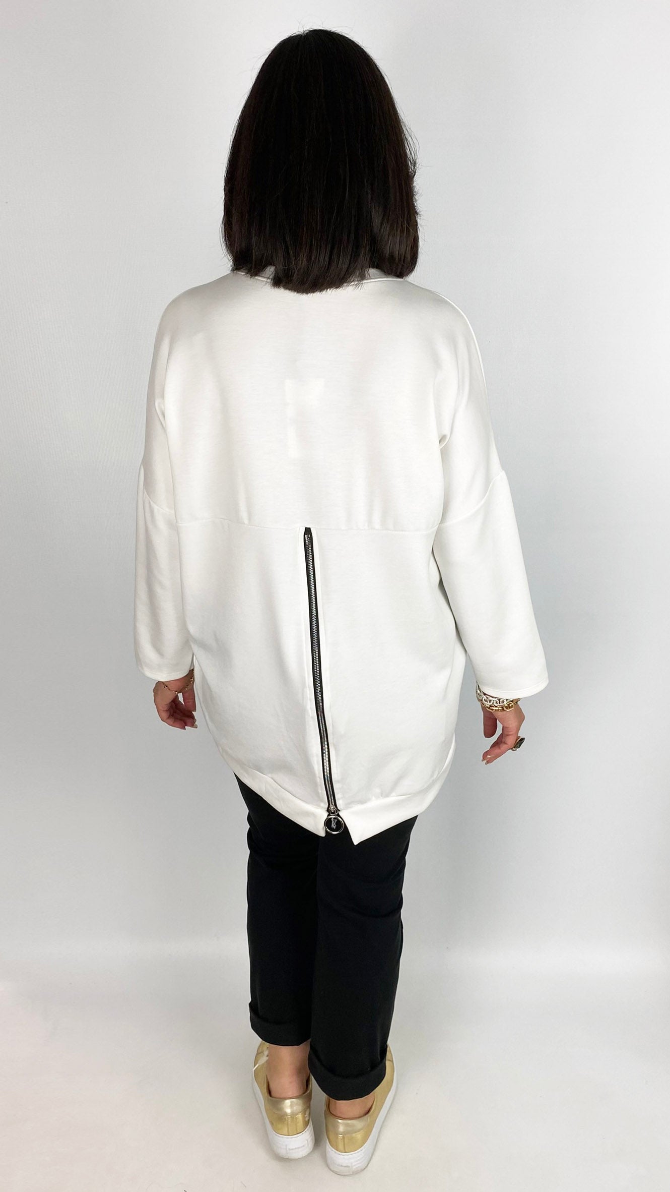 Lightweight silky soft zip-back AP 'ROCK' sweatshirt | 7 Colours