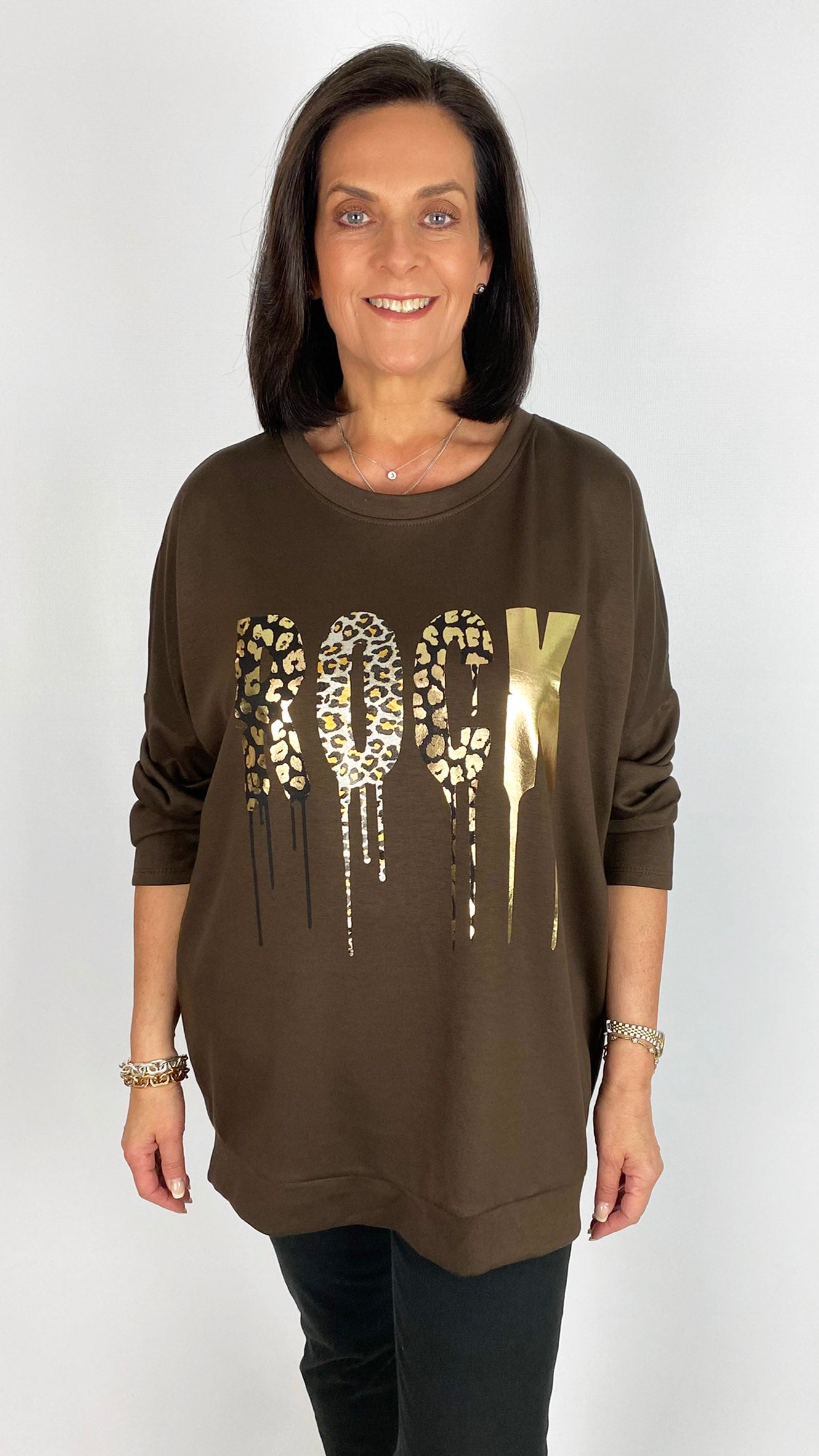 Lightweight silky soft zip-back AP 'ROCK' sweatshirt | 7 Colours