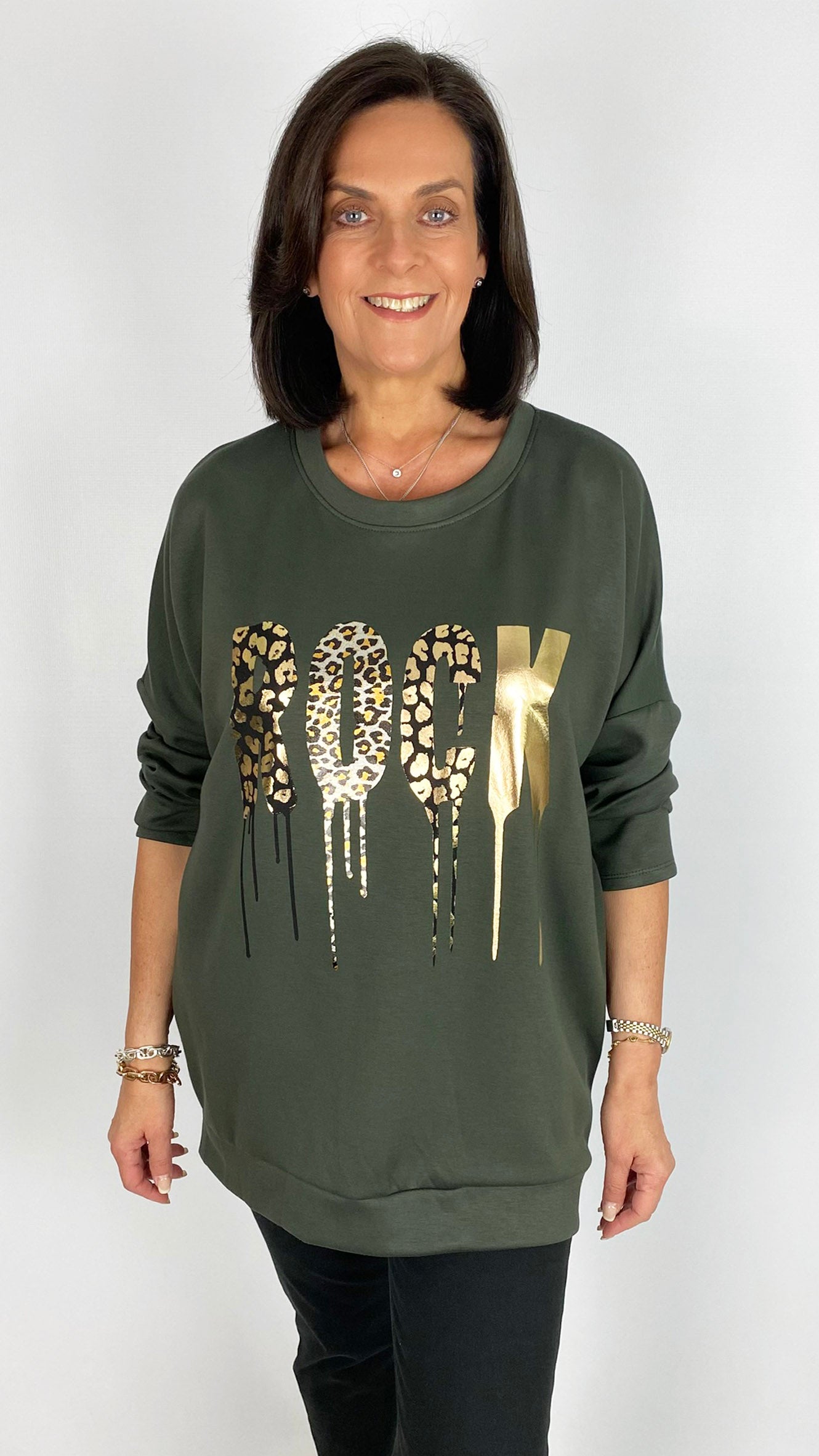 Lightweight silky soft zip-back AP 'ROCK' sweatshirt | 7 Colours