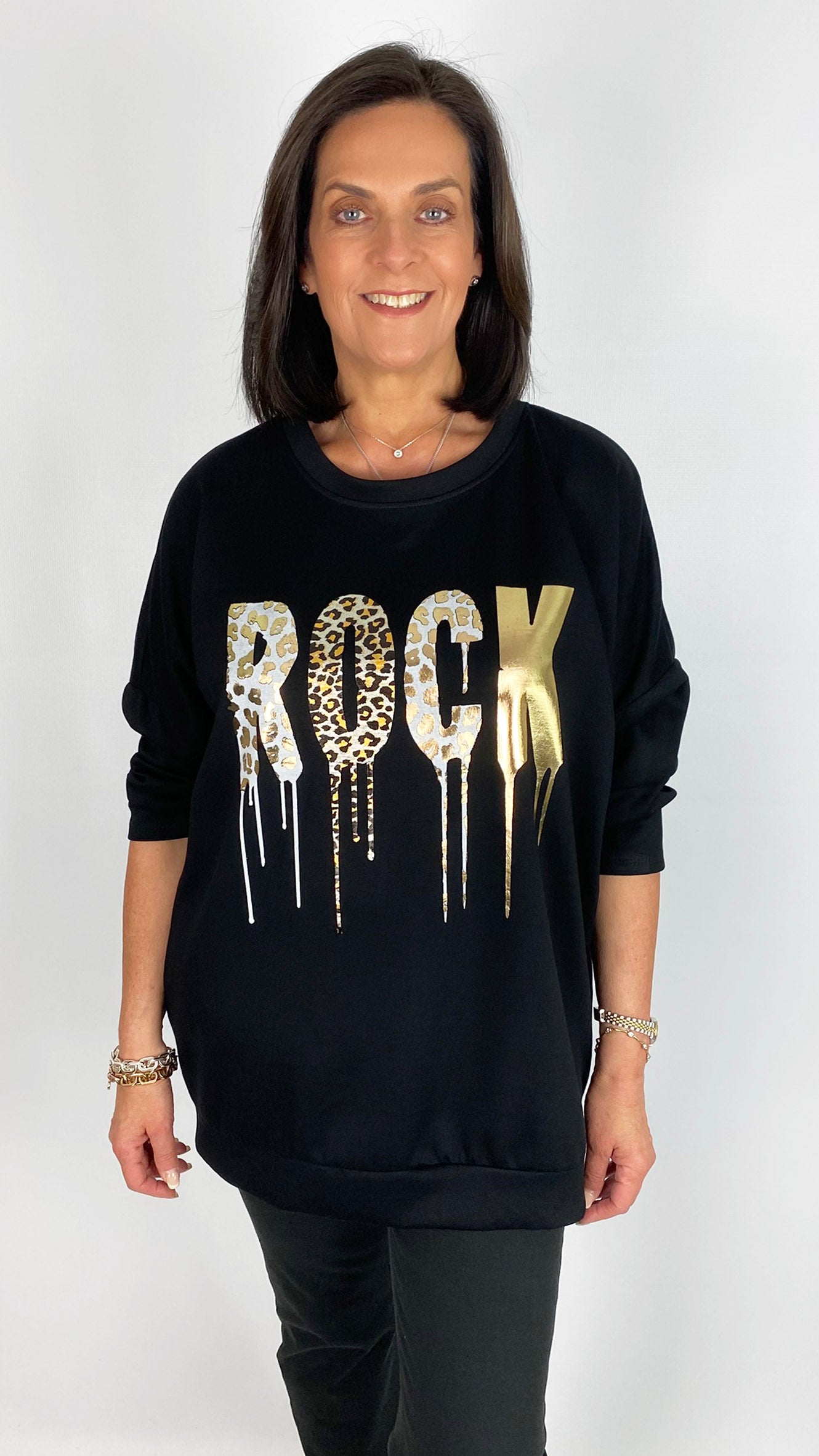Lightweight silky soft zip-back AP 'ROCK' sweatshirt | 7 Colours